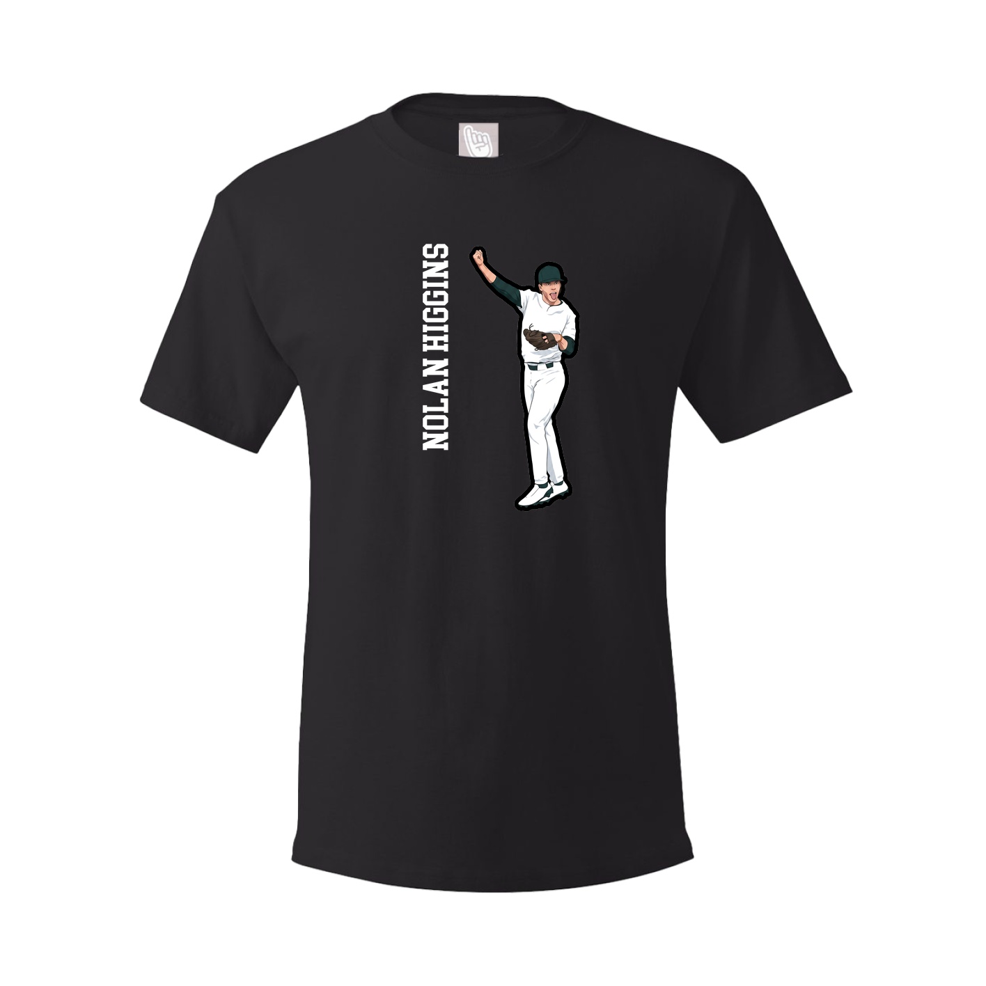 Youth Tee — Name Vertical in Black