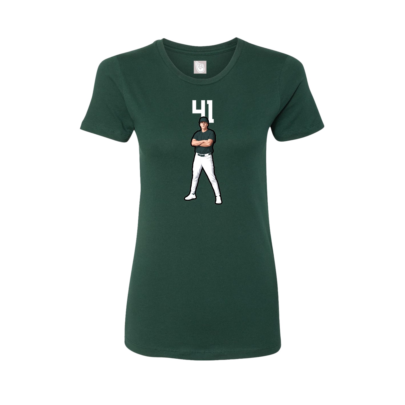 Womens Tee — Number Top in Green