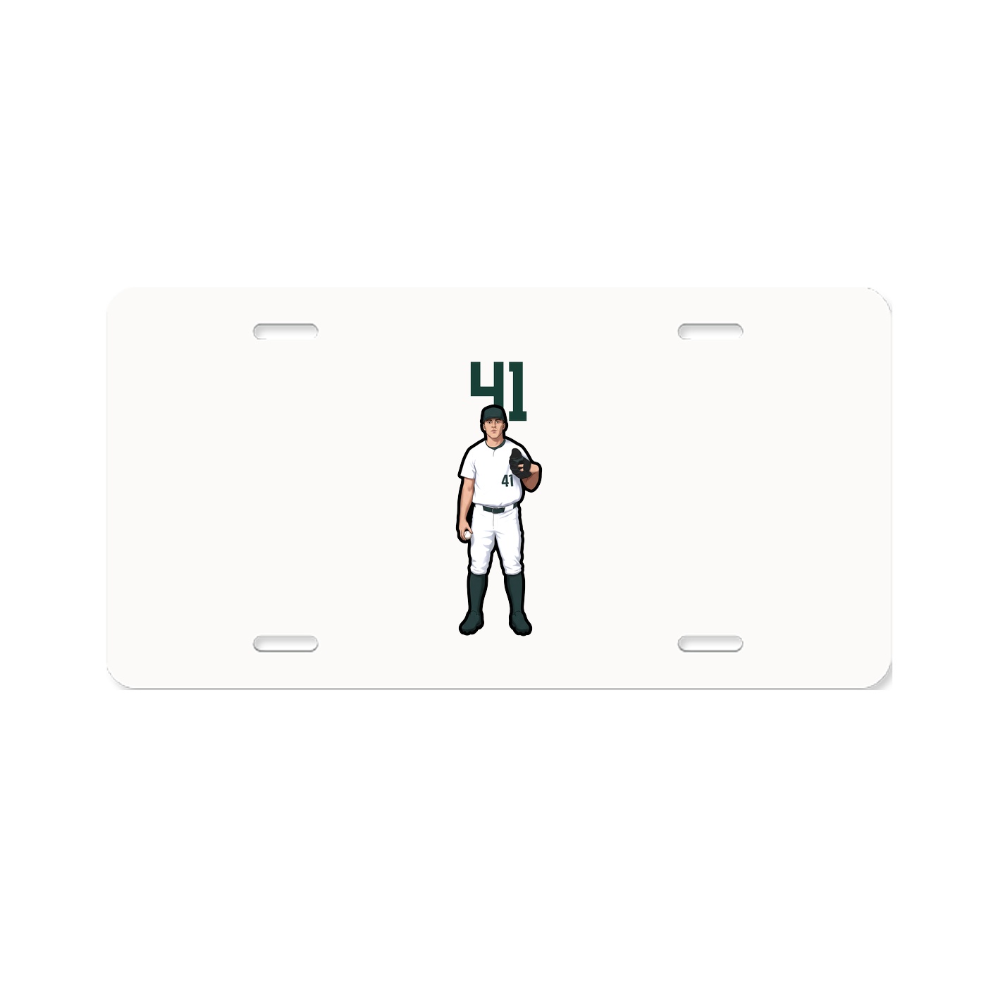 License Plate — Number Top in Classic