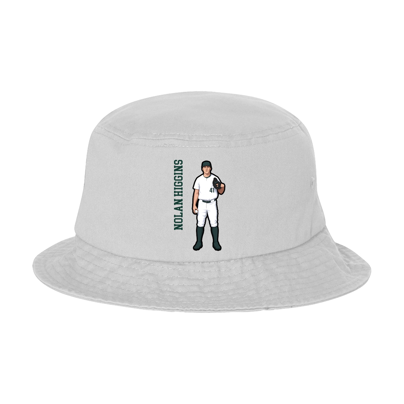 Bucket Cap — Name Vertical in White