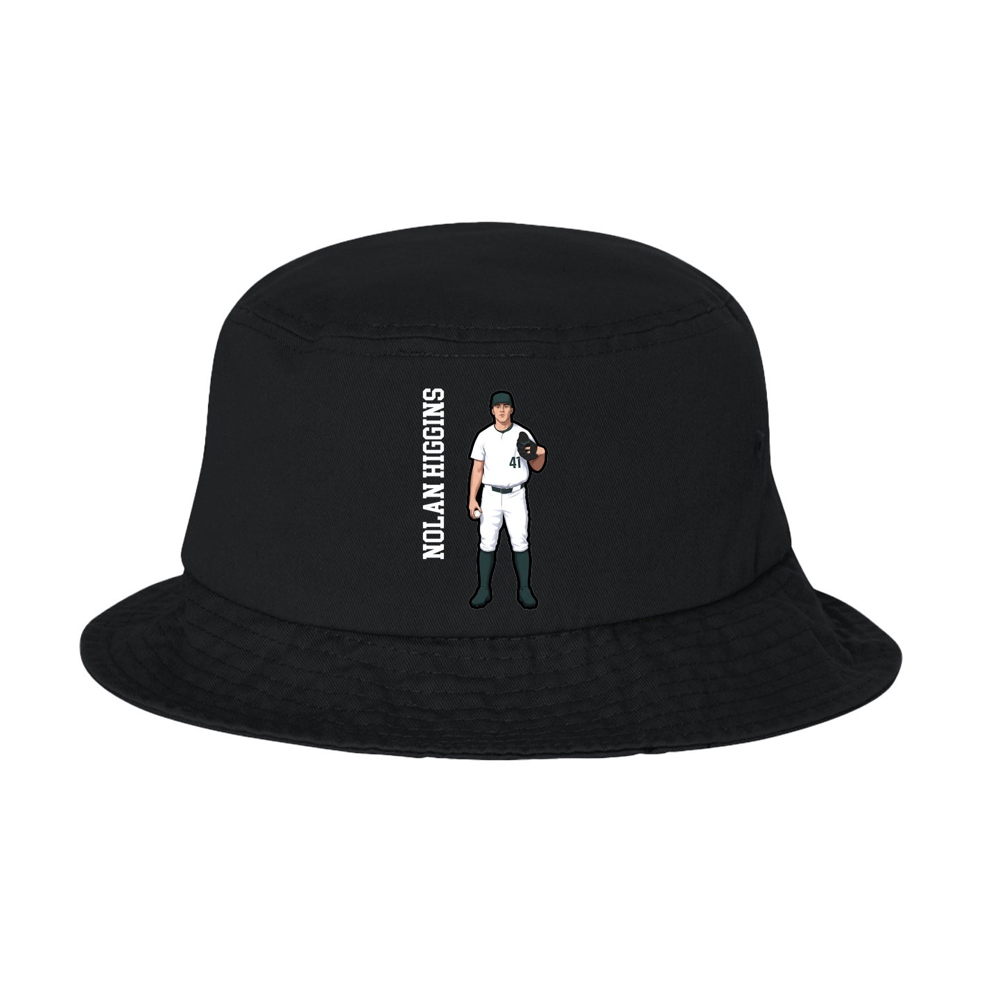 Bucket Cap — Name Vertical in Black