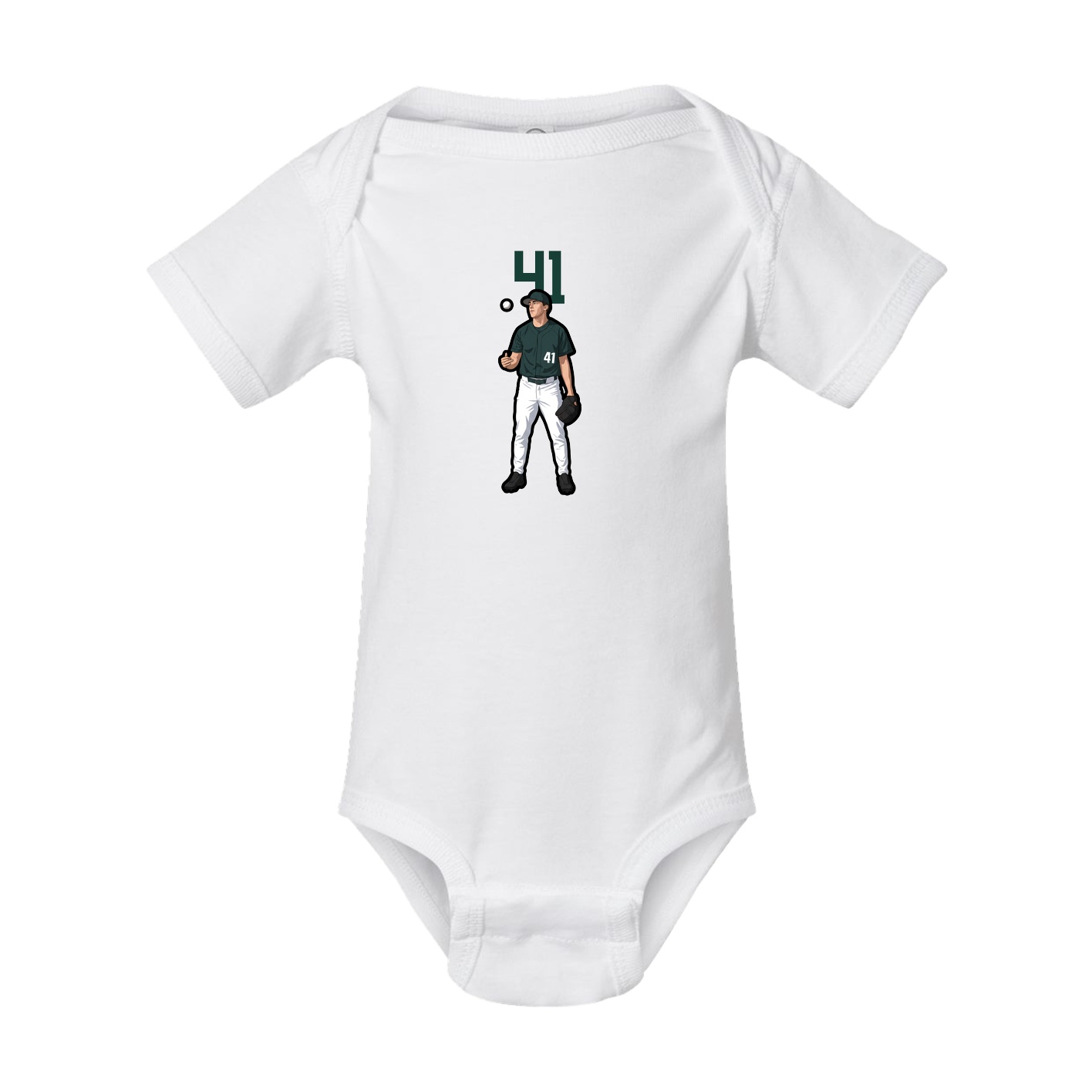 Baby Onesie — Number Top in White