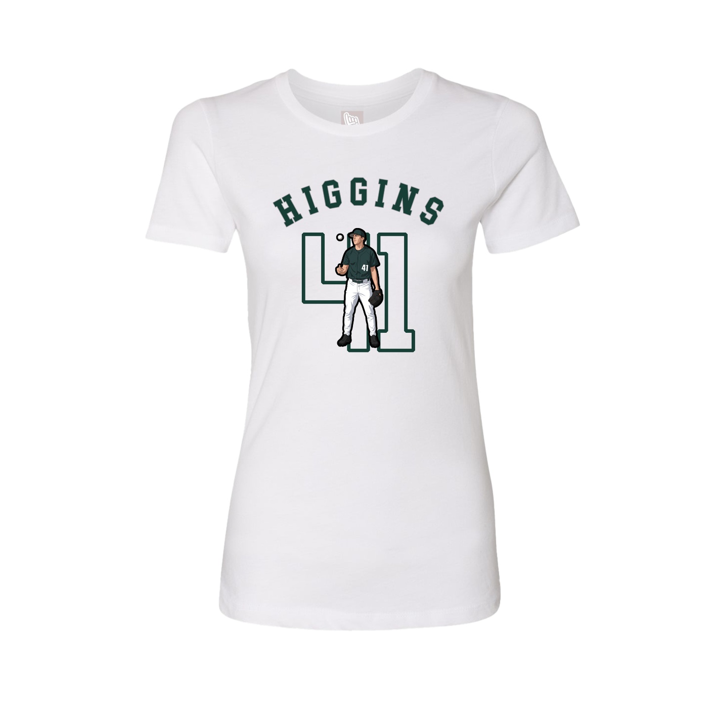 Fitted Women's Tee — Shirsey Arch in White