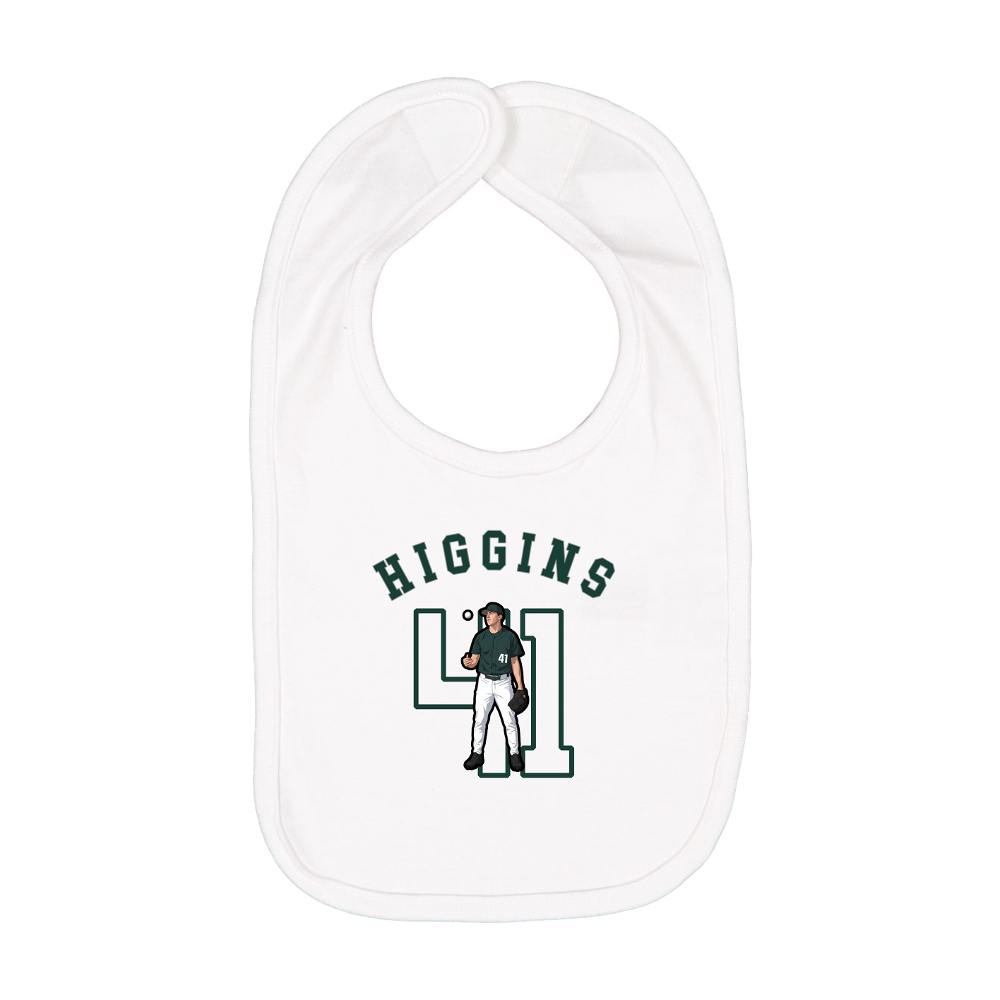 Infant Bib — Shirsey Arch in White