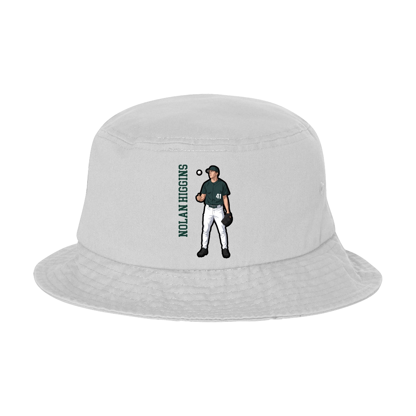 Bucket Cap — Name Vertical in White