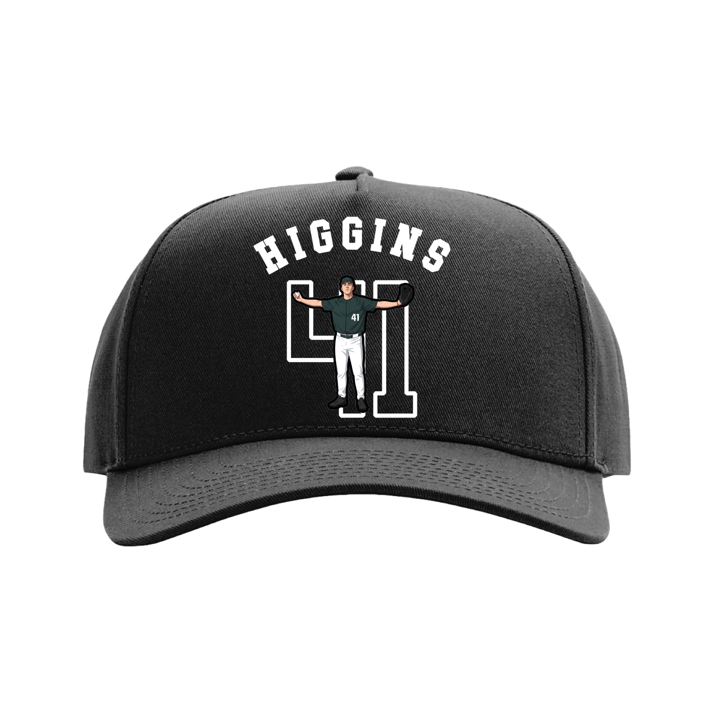 Full Fabric Five-Panel Champ Cap — Shirsey Arch in Black