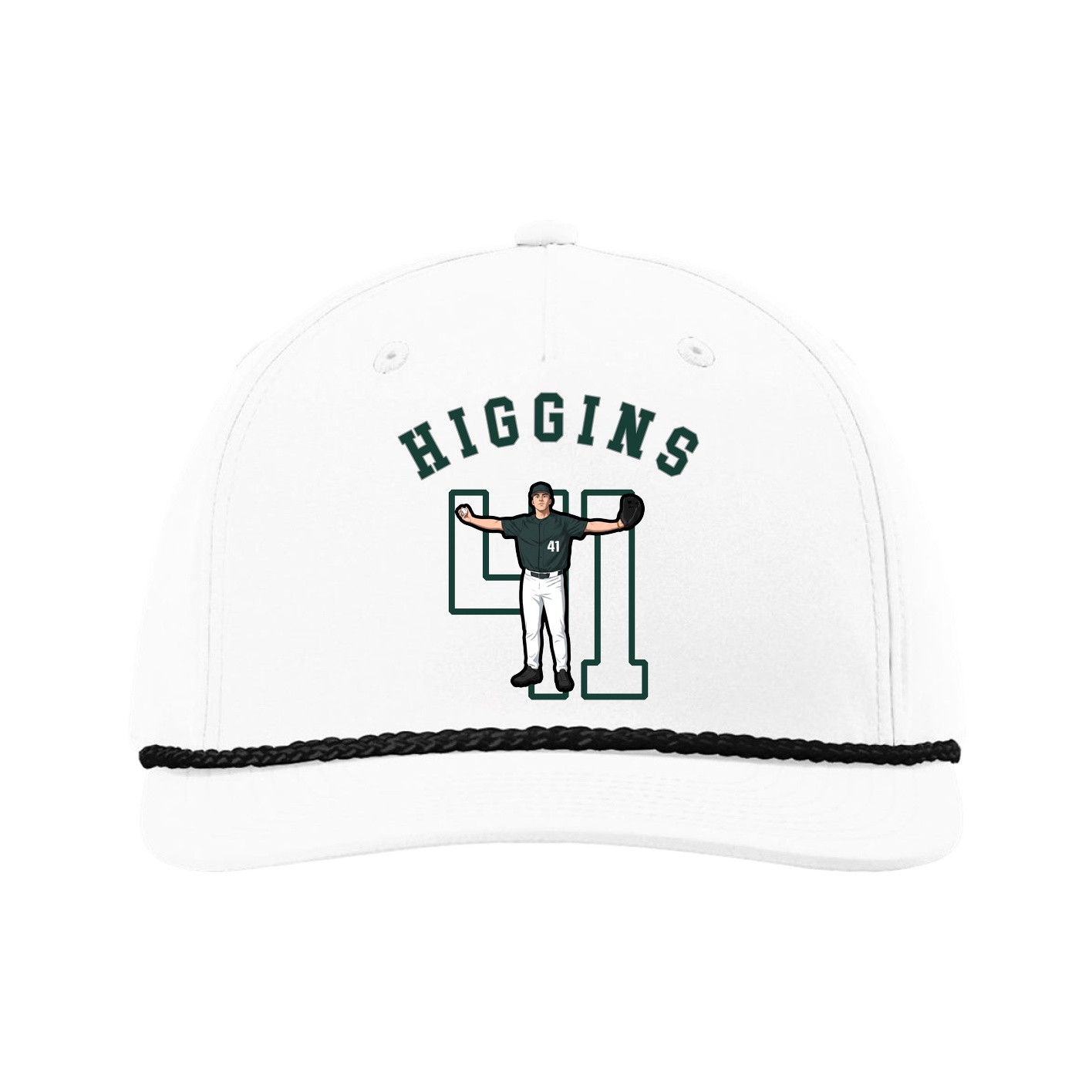 Five-Panel Classic Rope Cap — Shirsey Arch in White