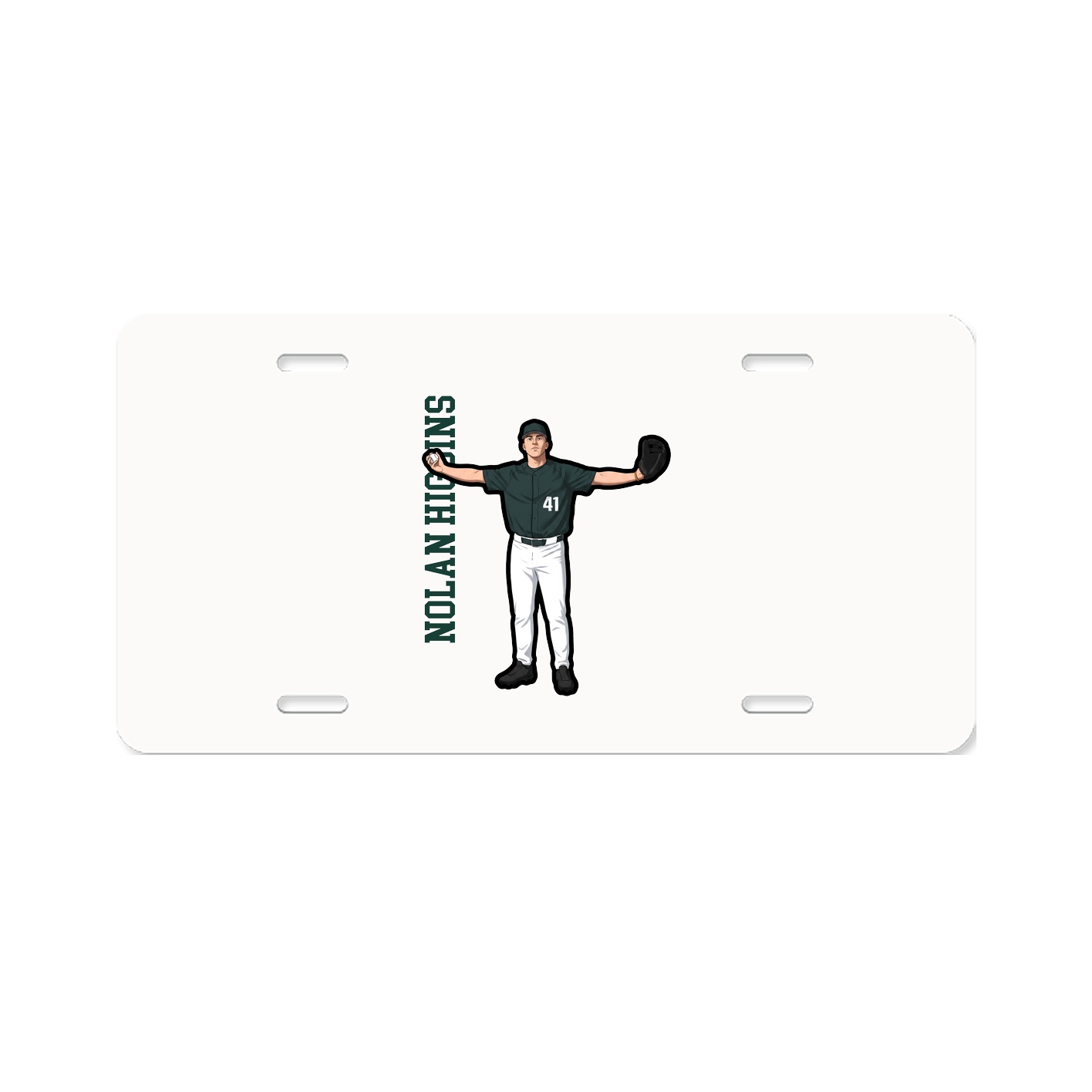 License Plate — Name Vertical in Classic