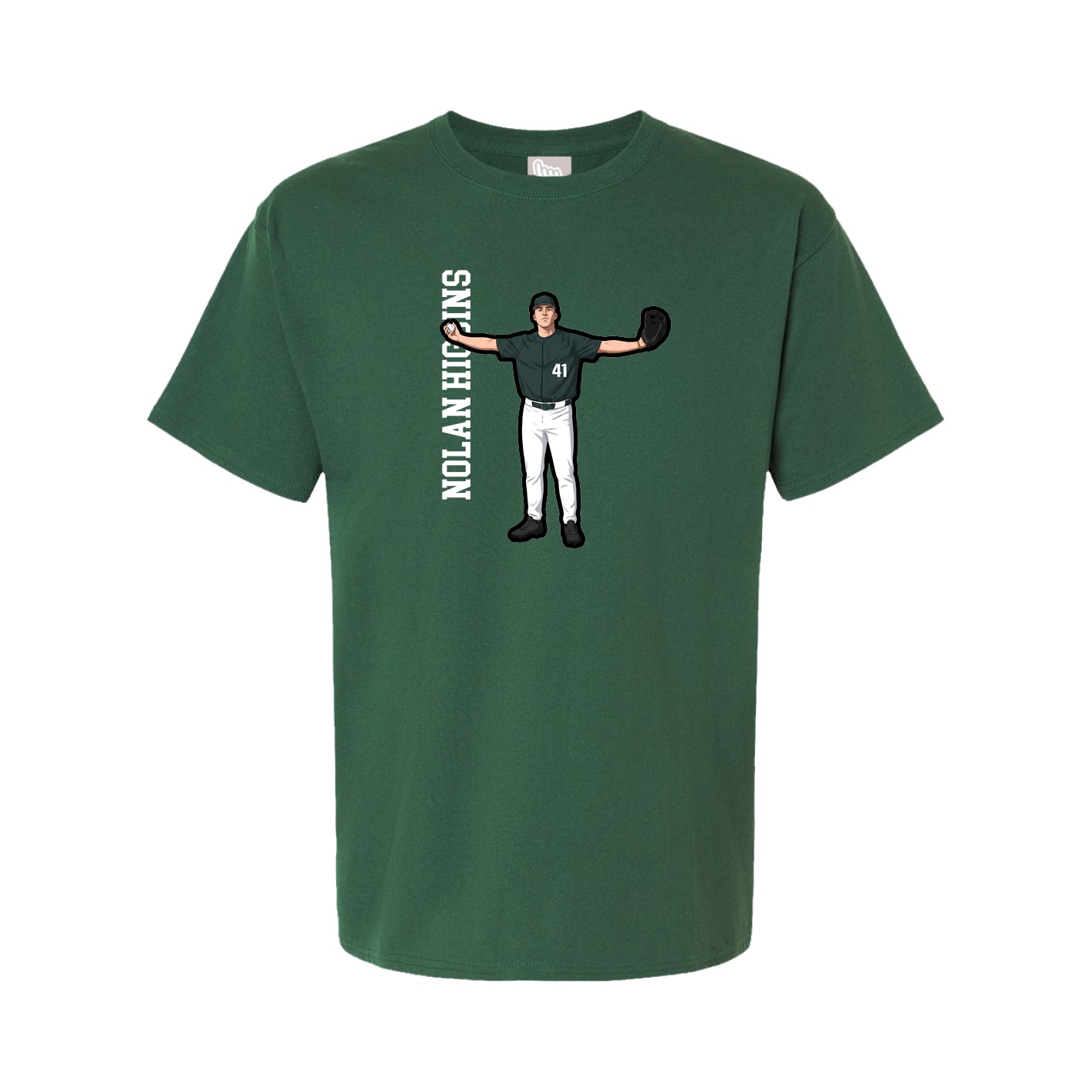 Youth Tee — Name Vertical in Green