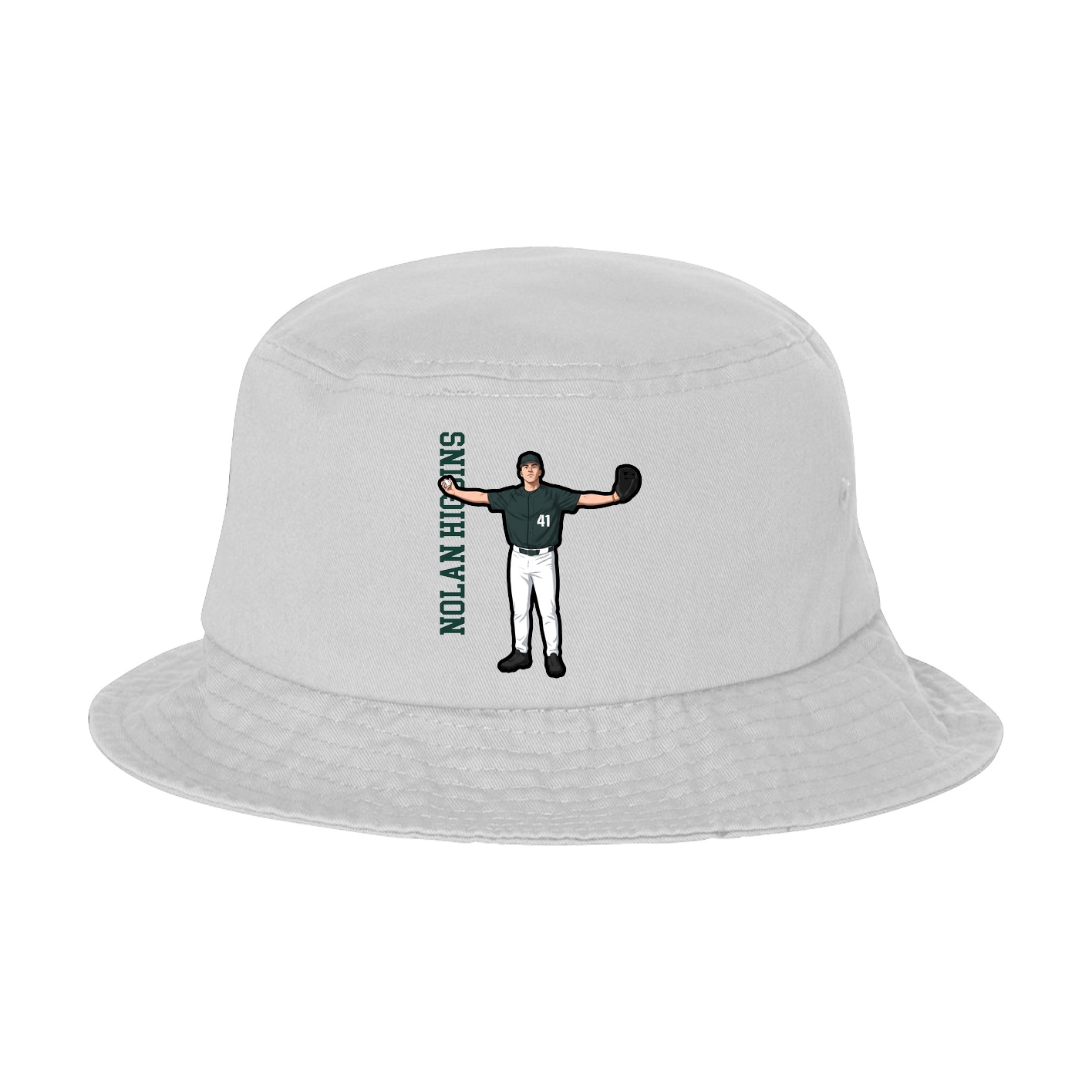 Bucket Cap — Name Vertical in White