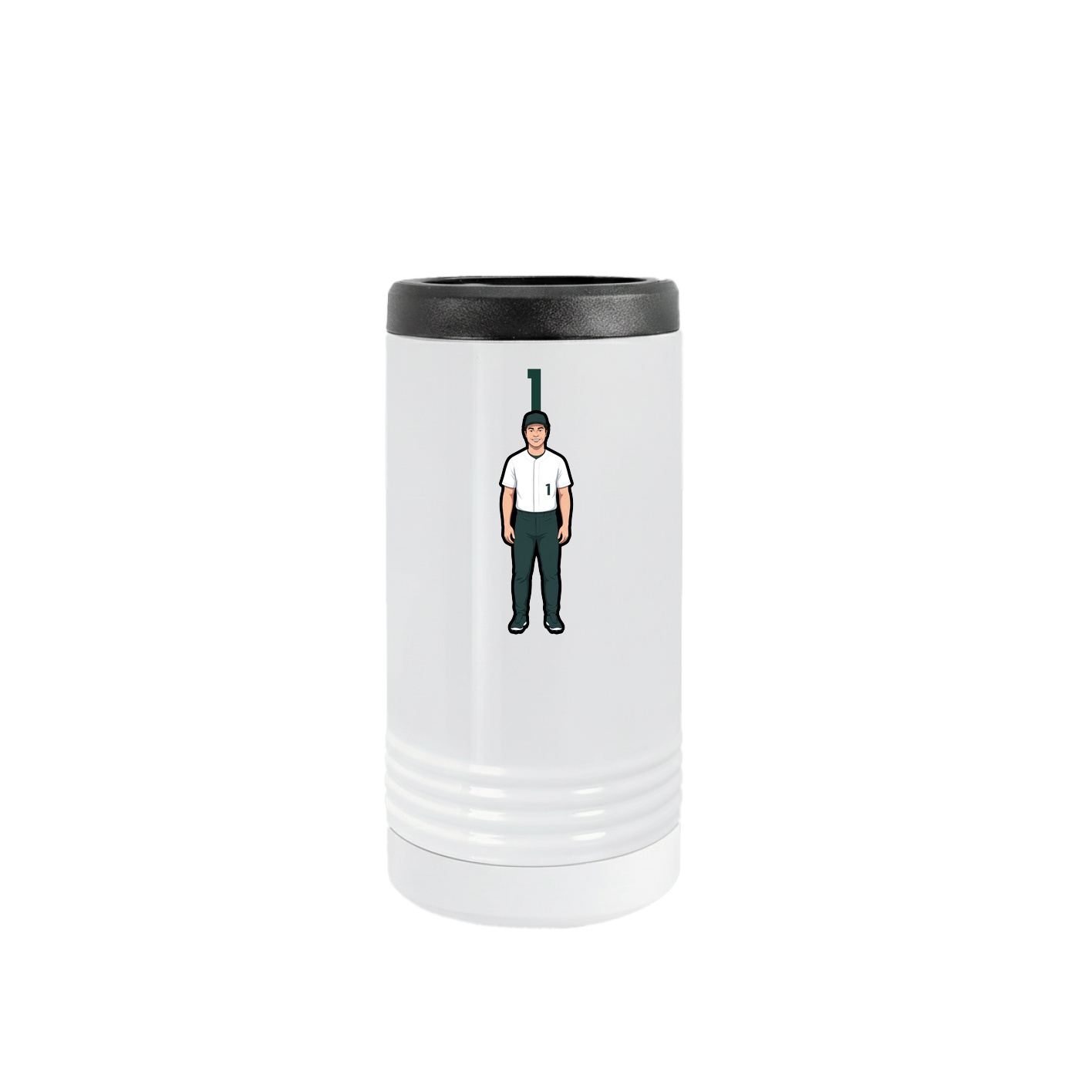 Slim Beverage Holder — Number Top in White
