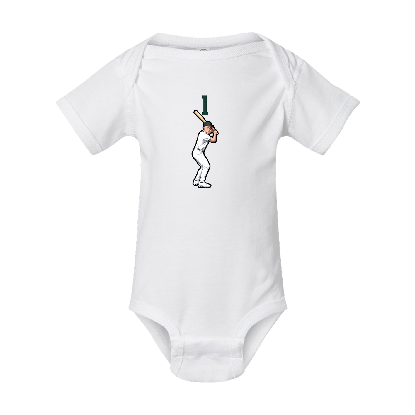 Baby Onesie — Number Top in White