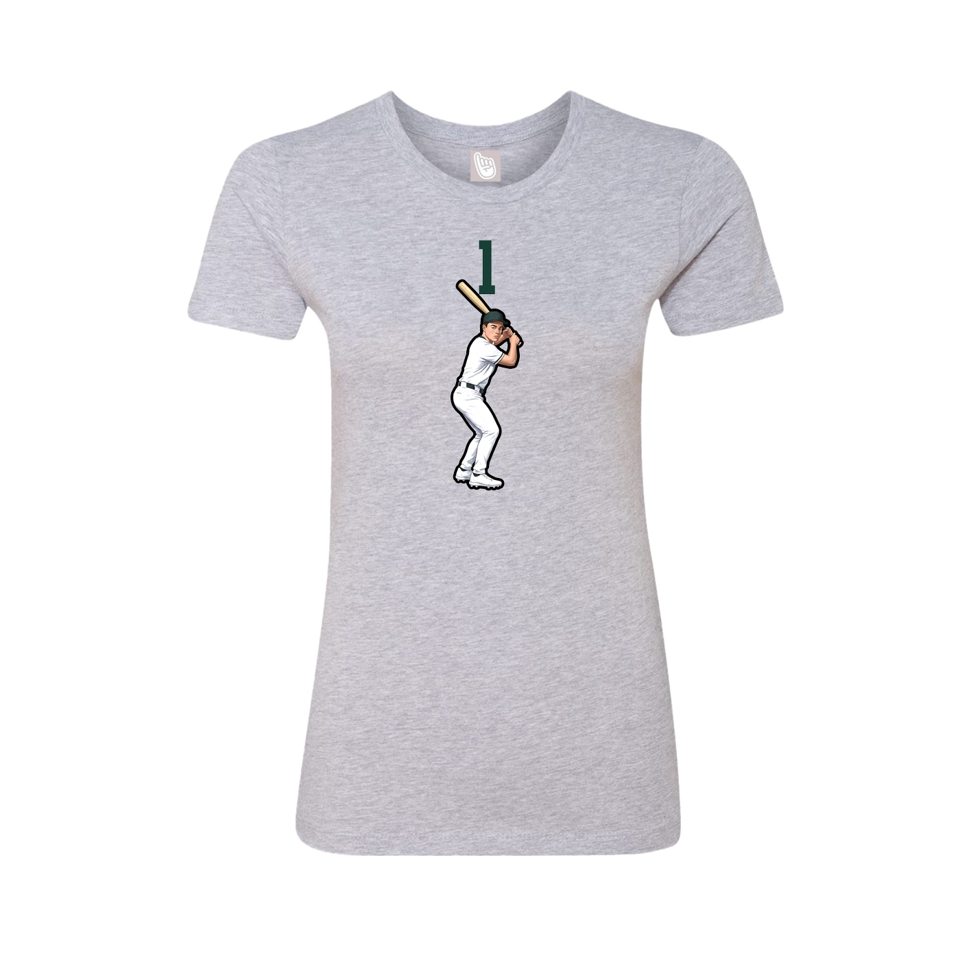 Womens Tee — Number Top in Grey