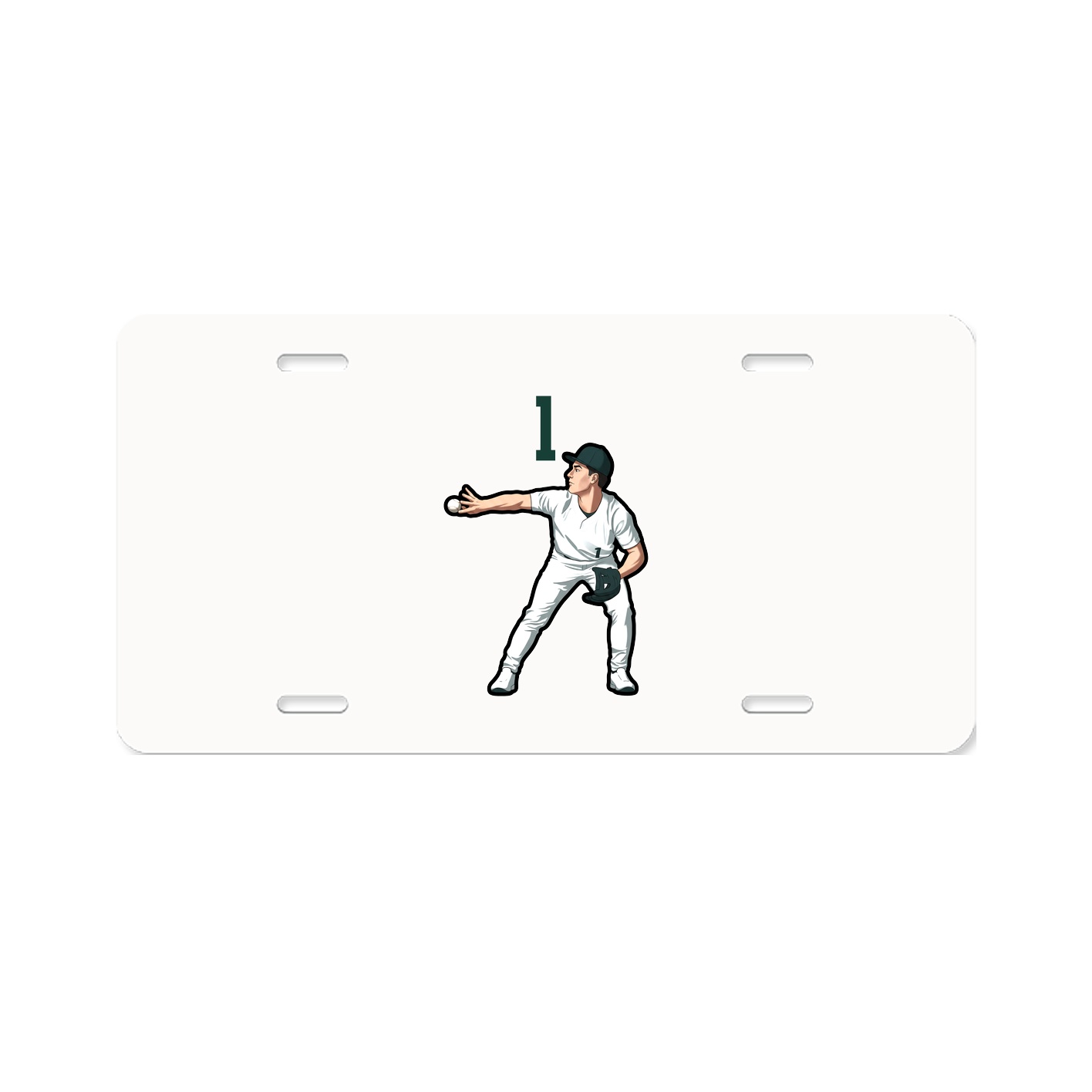 License Plate — Number Top in Classic