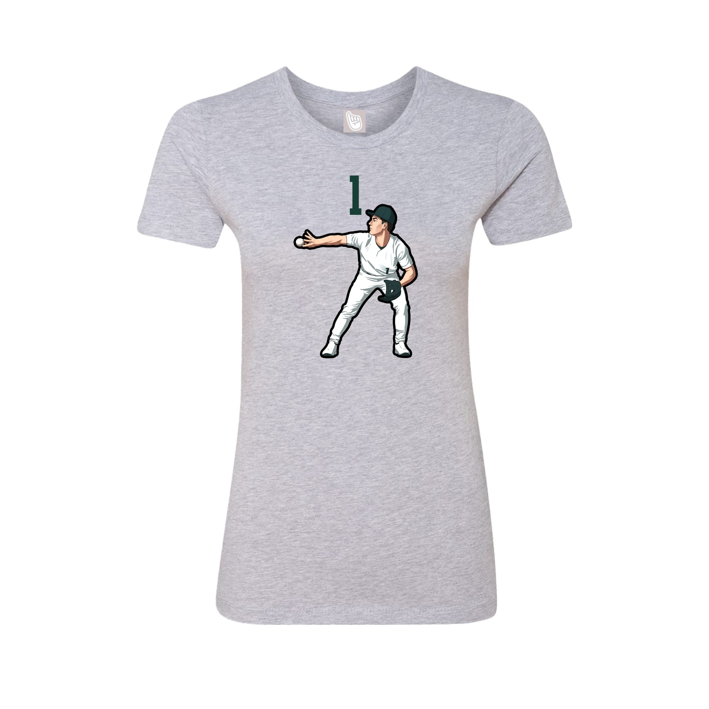 Womens Tee — Number Top in Grey