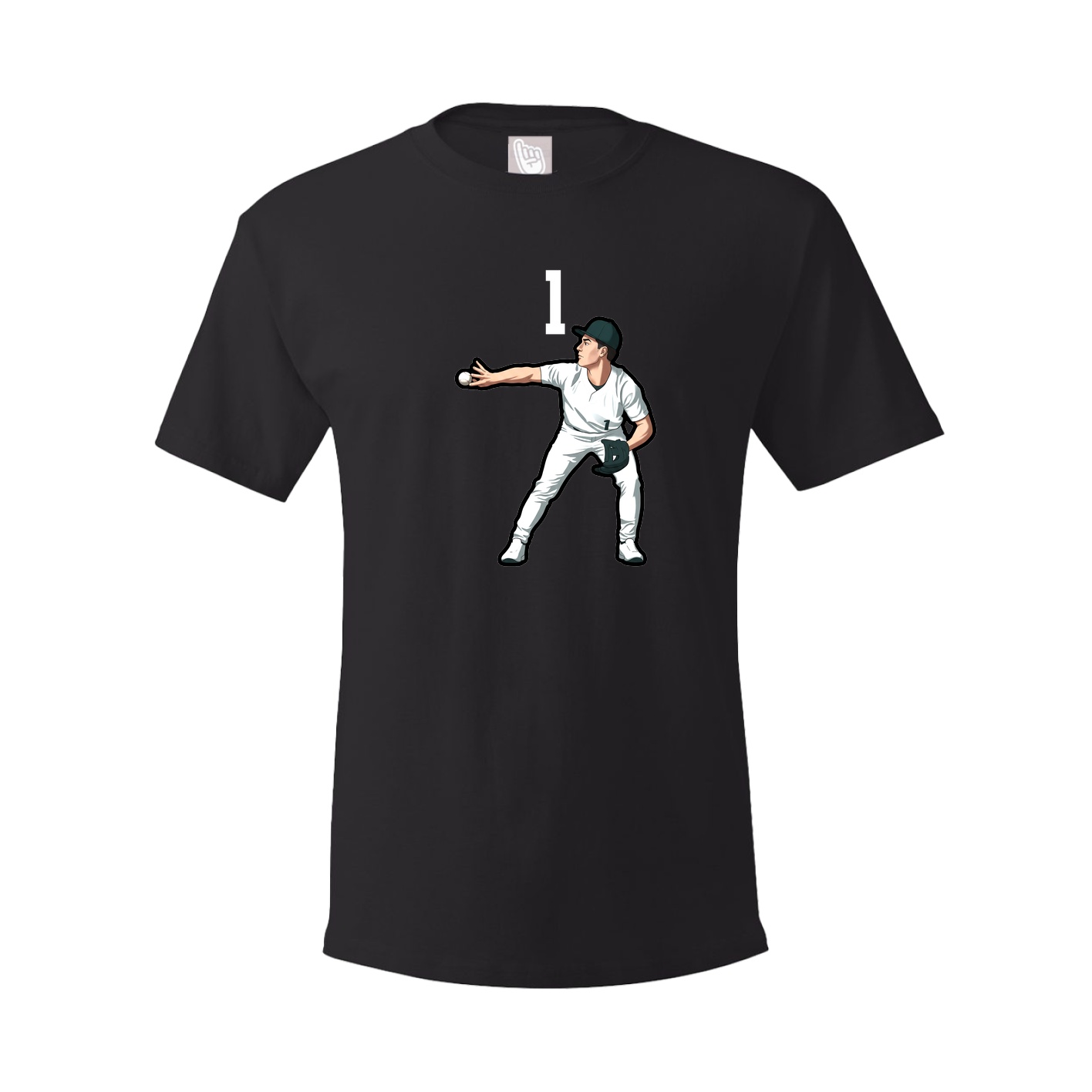 Youth Tee — Number Top in Black