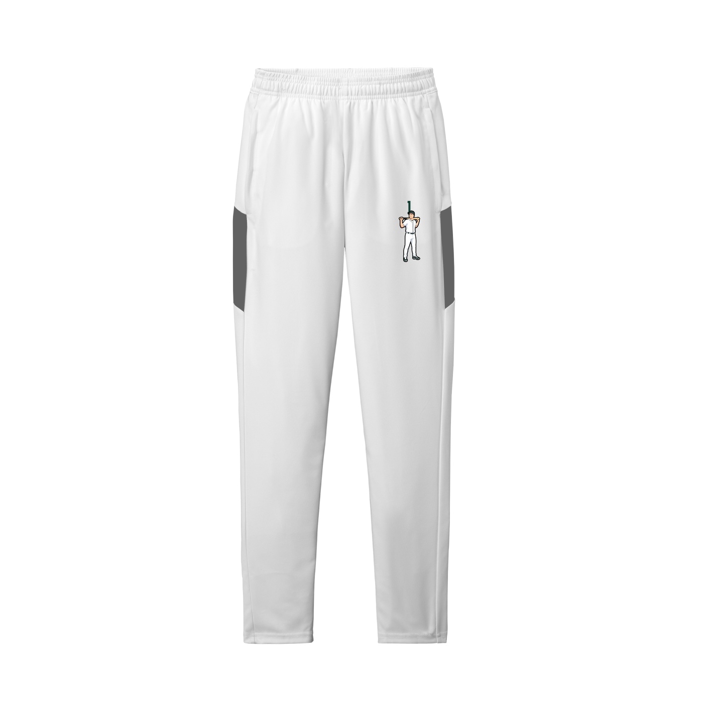 Team Travel Pant — Number Top in White/Grey