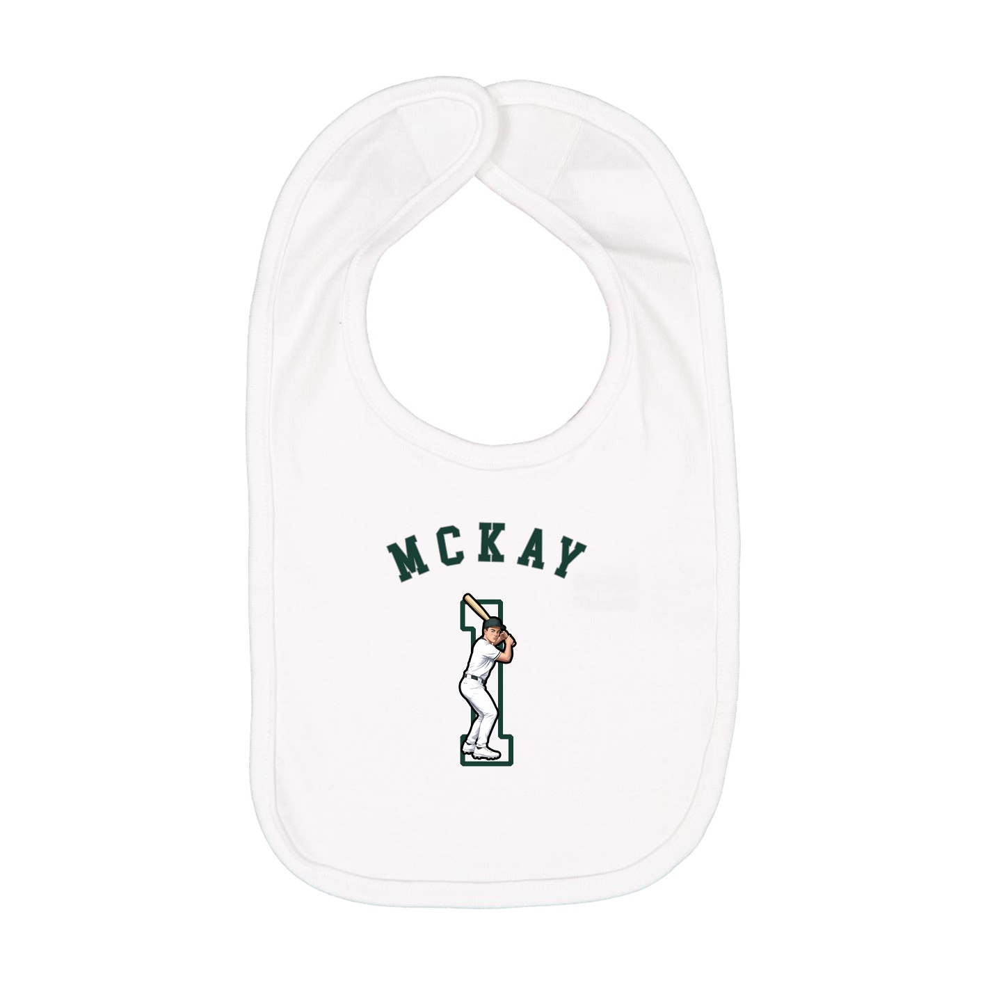 Infant Bib — Shirsey Arch in White