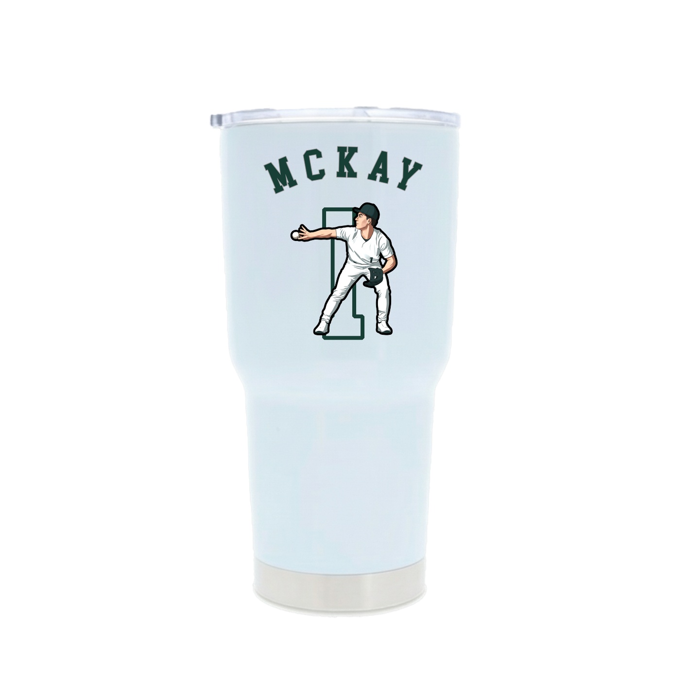 30oz Stainless Steel Tumbler — Shirsey Arch in White