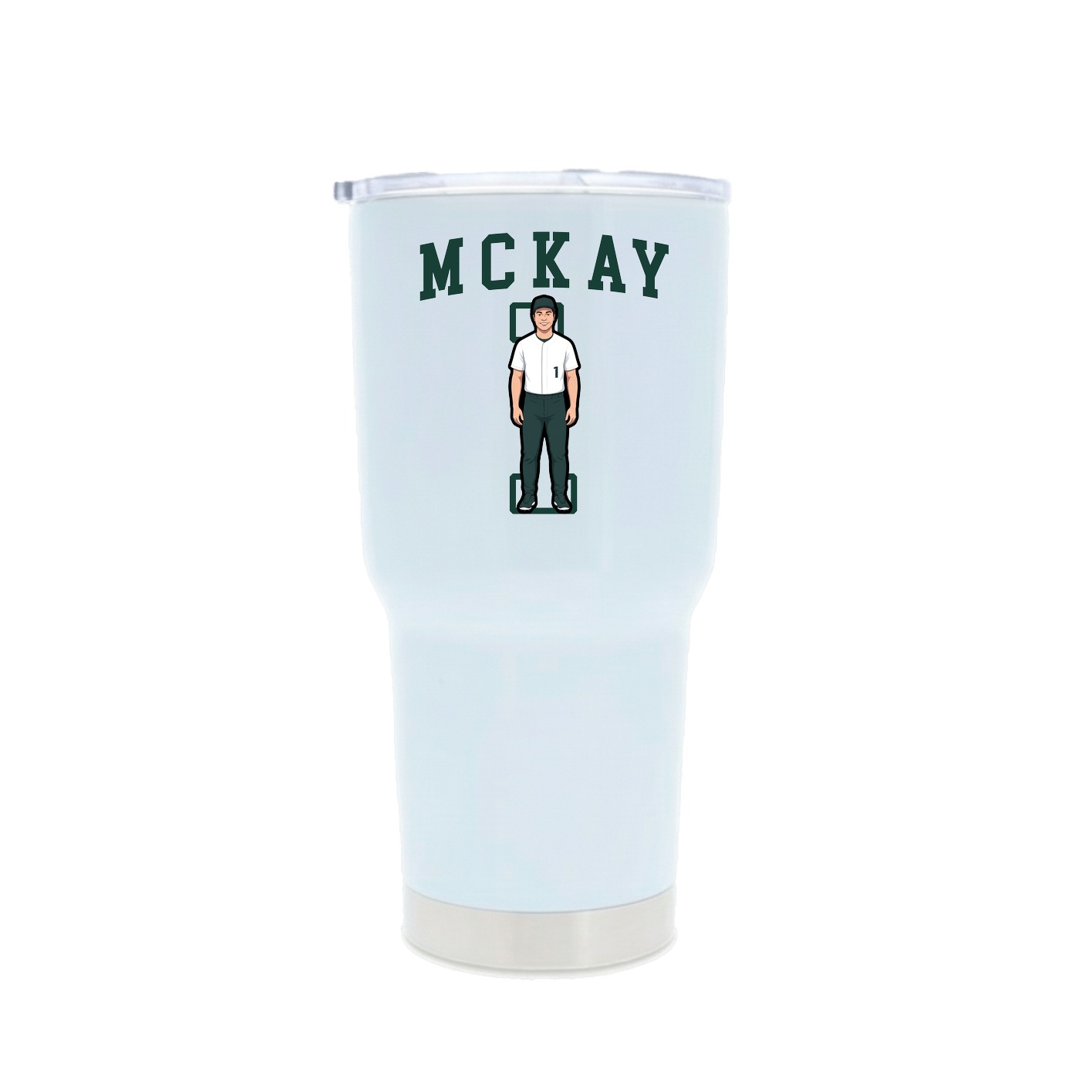 30oz Stainless Steel Tumbler — Shirsey in White