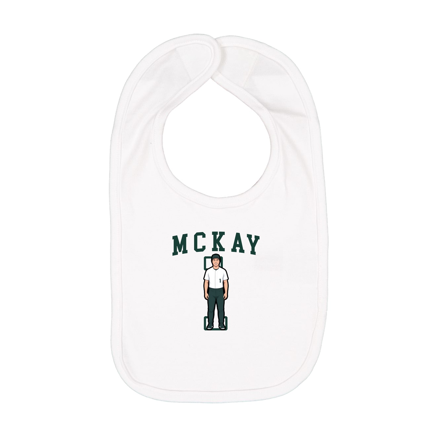 Infant Bib — Shirsey in White