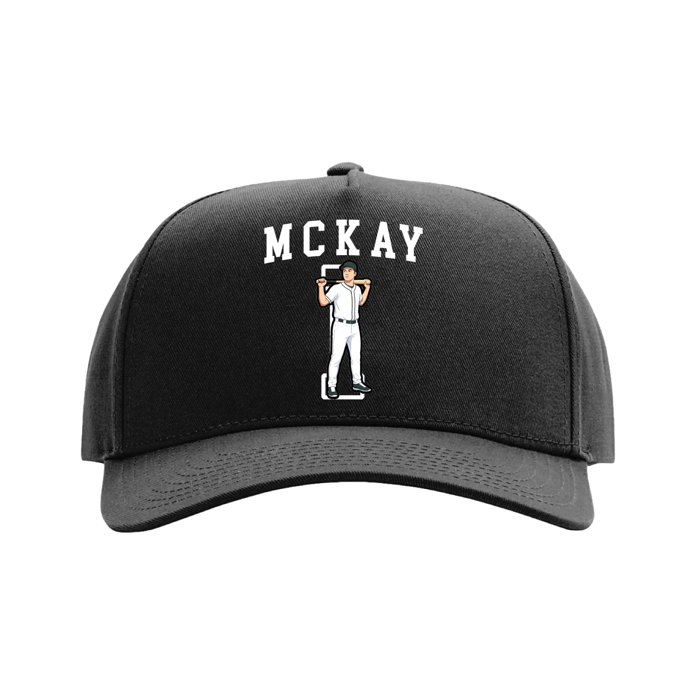 Full Fabric Five-Panel Champ Cap — Shirsey in Black