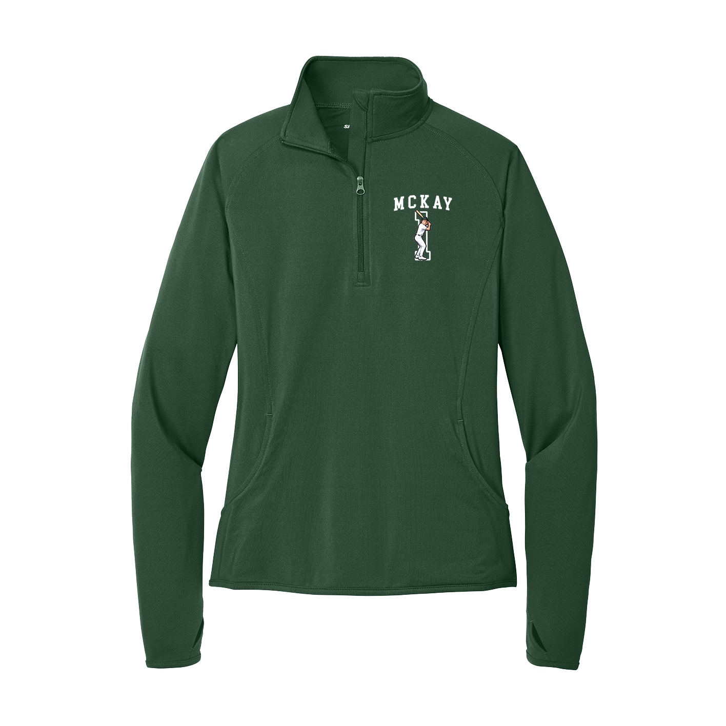 Women's Q-Zip Pullover — Shirsey in Green