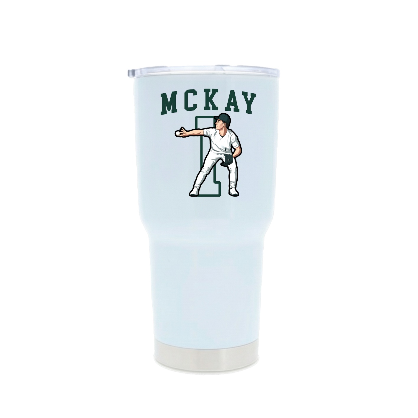 30oz Stainless Steel Tumbler — Shirsey in White