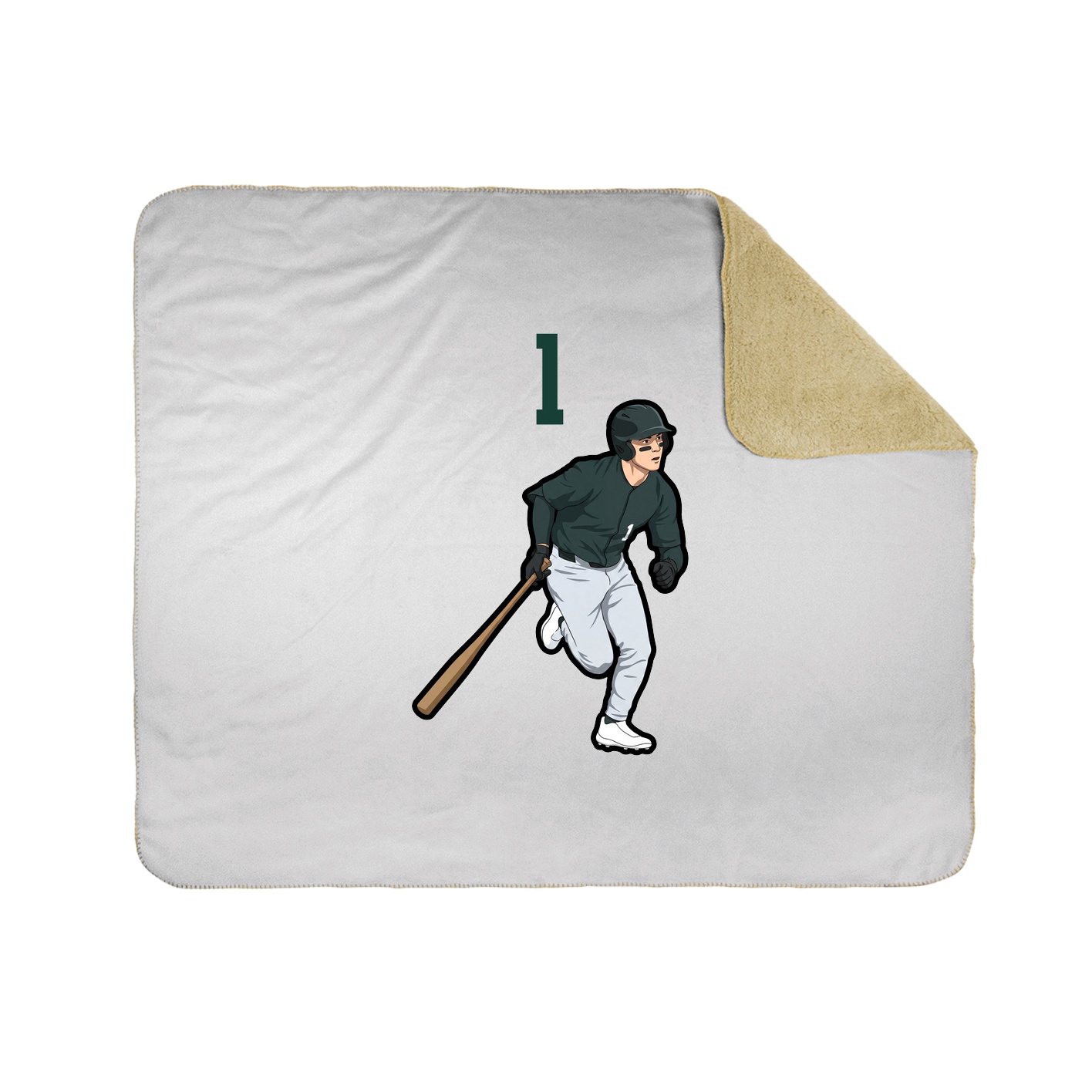 Throw Blanket — Number Top in White