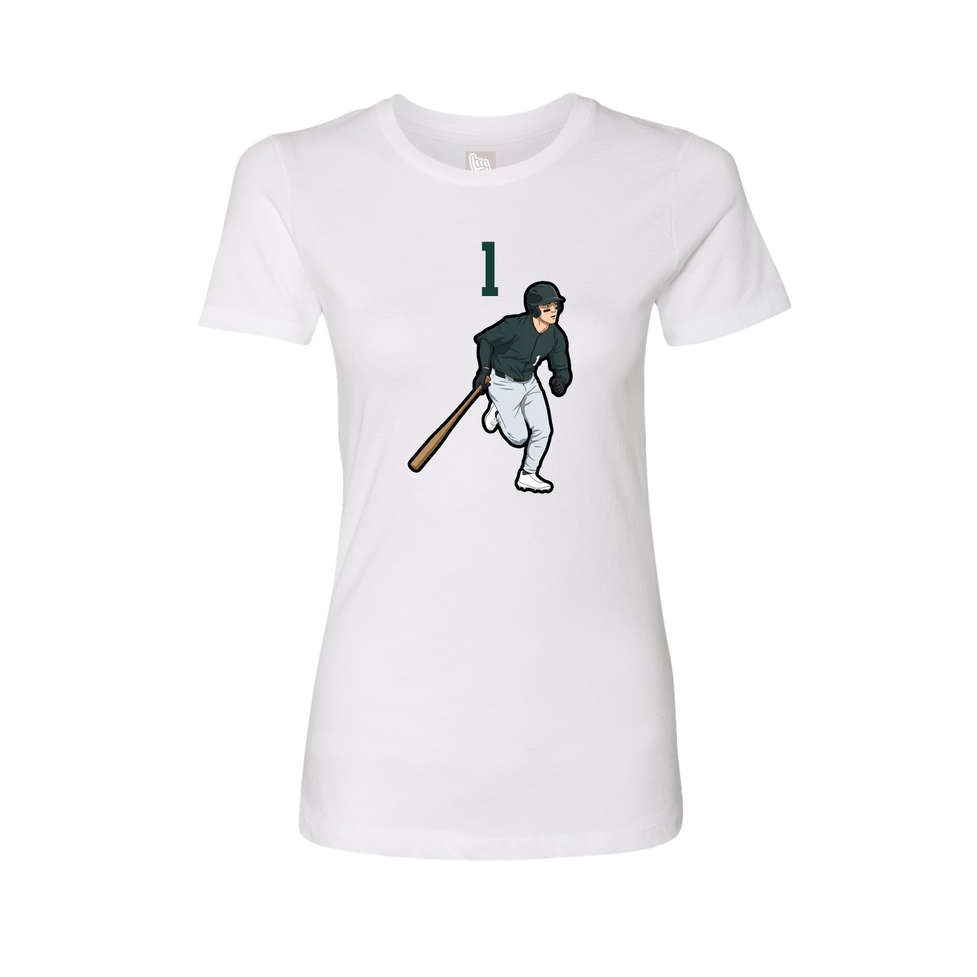 Womens Tee — Number Top in White