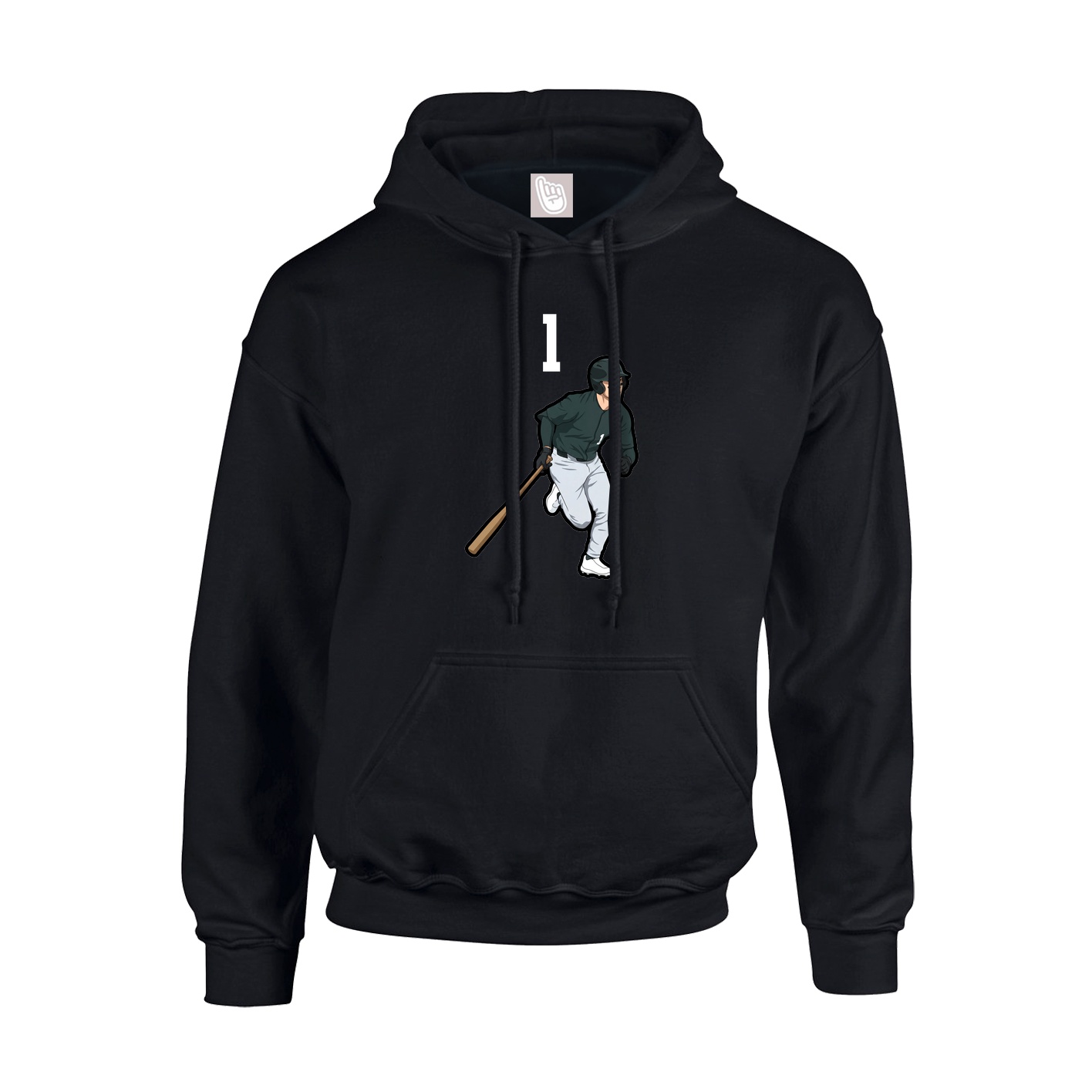 Youth Hoodie — Number Top in Black