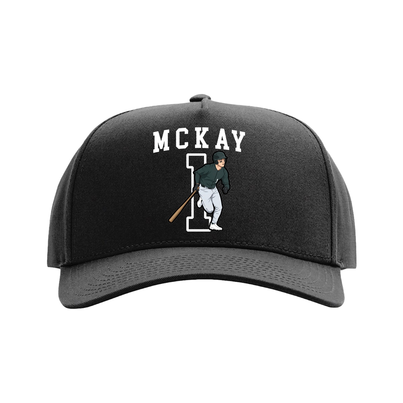 Full Fabric Five-Panel Champ Cap — Shirsey in Black