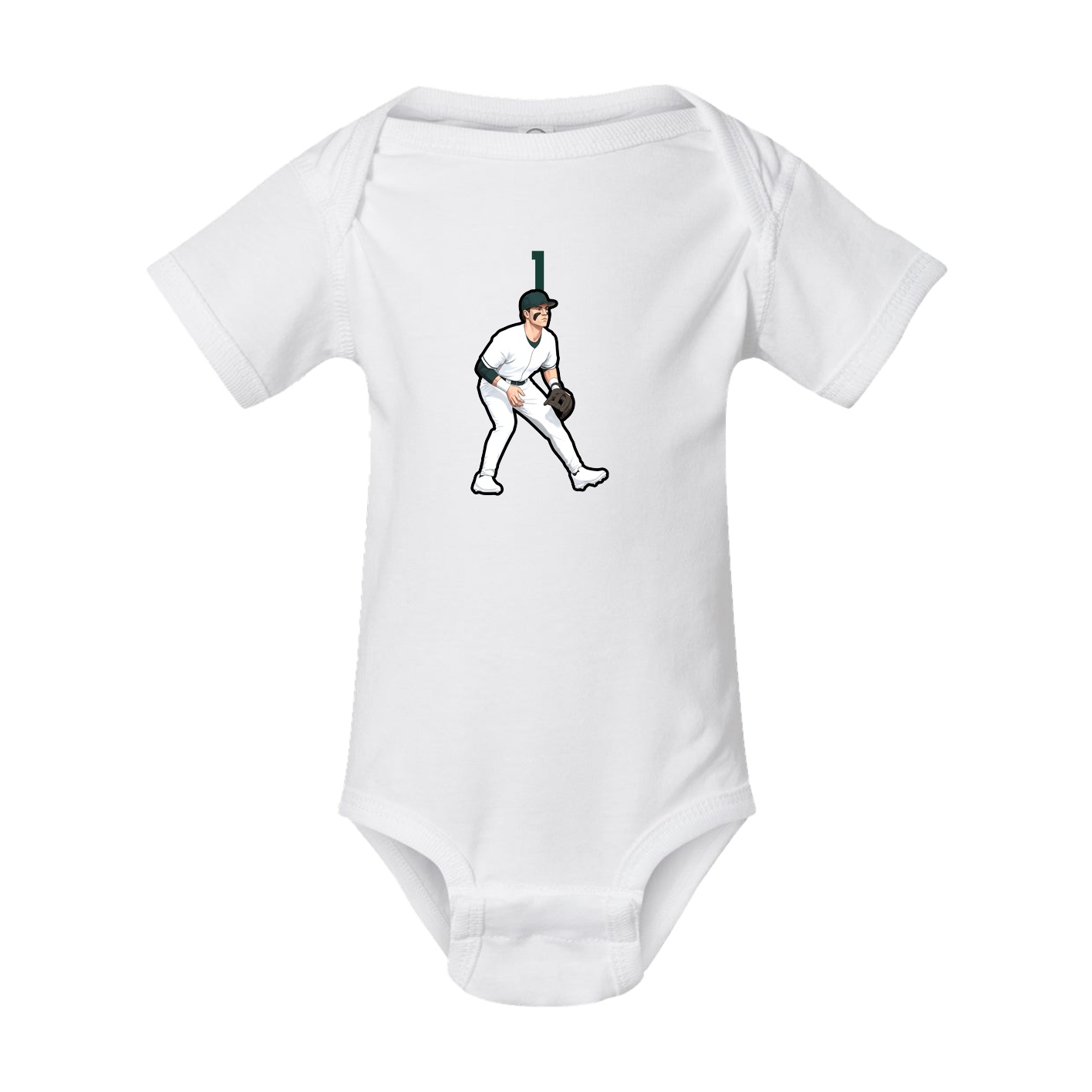 Baby Onesie — Number Top in White