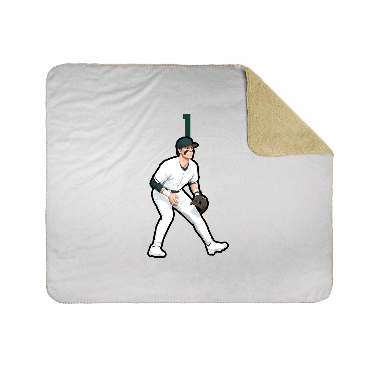Throw Blanket — Number Top in White