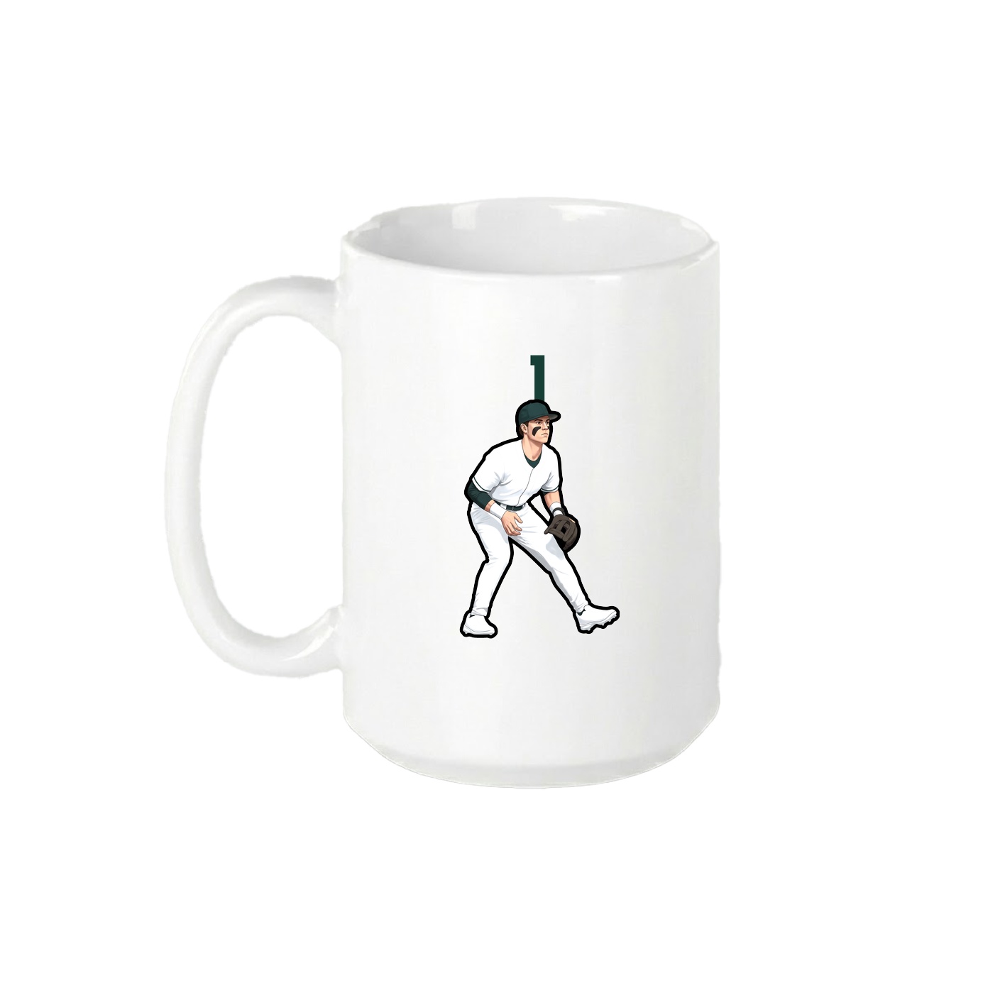 15oz Coffee Mug — Number Top in White