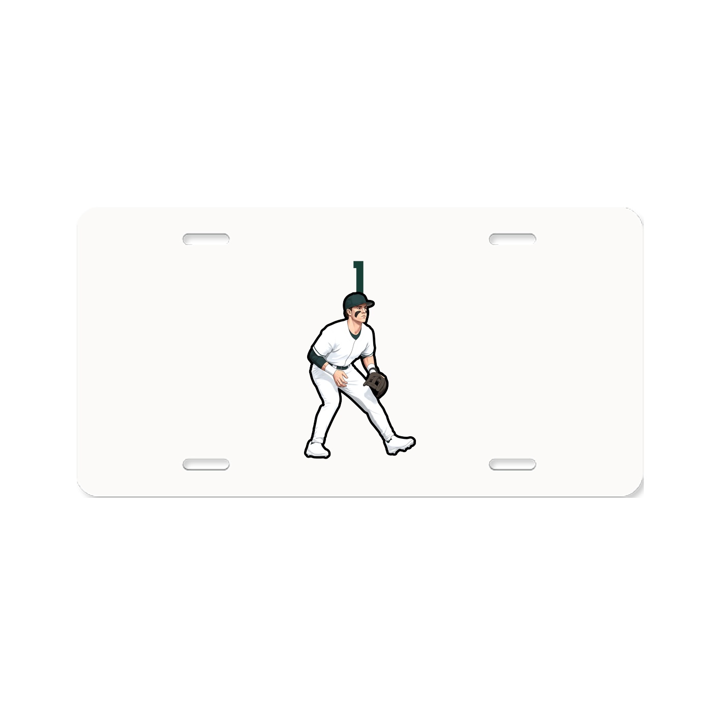 License Plate — Number Top in Classic