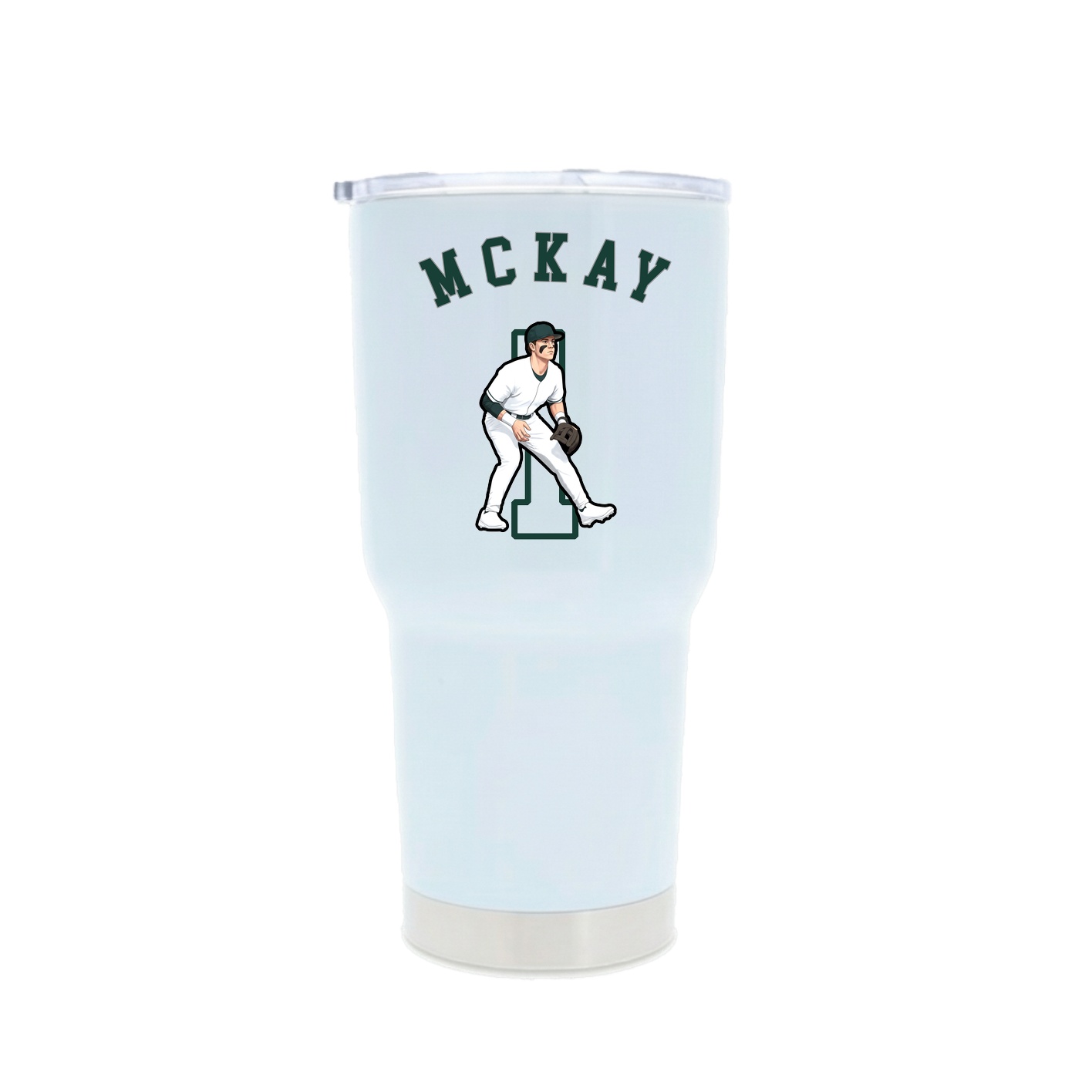 30oz Stainless Steel Tumbler — Shirsey Arch in White