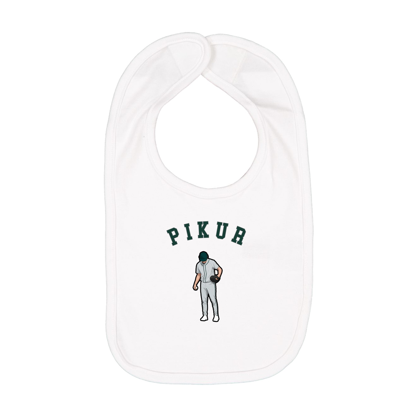 Infant Bib — Shirsey Arch in White