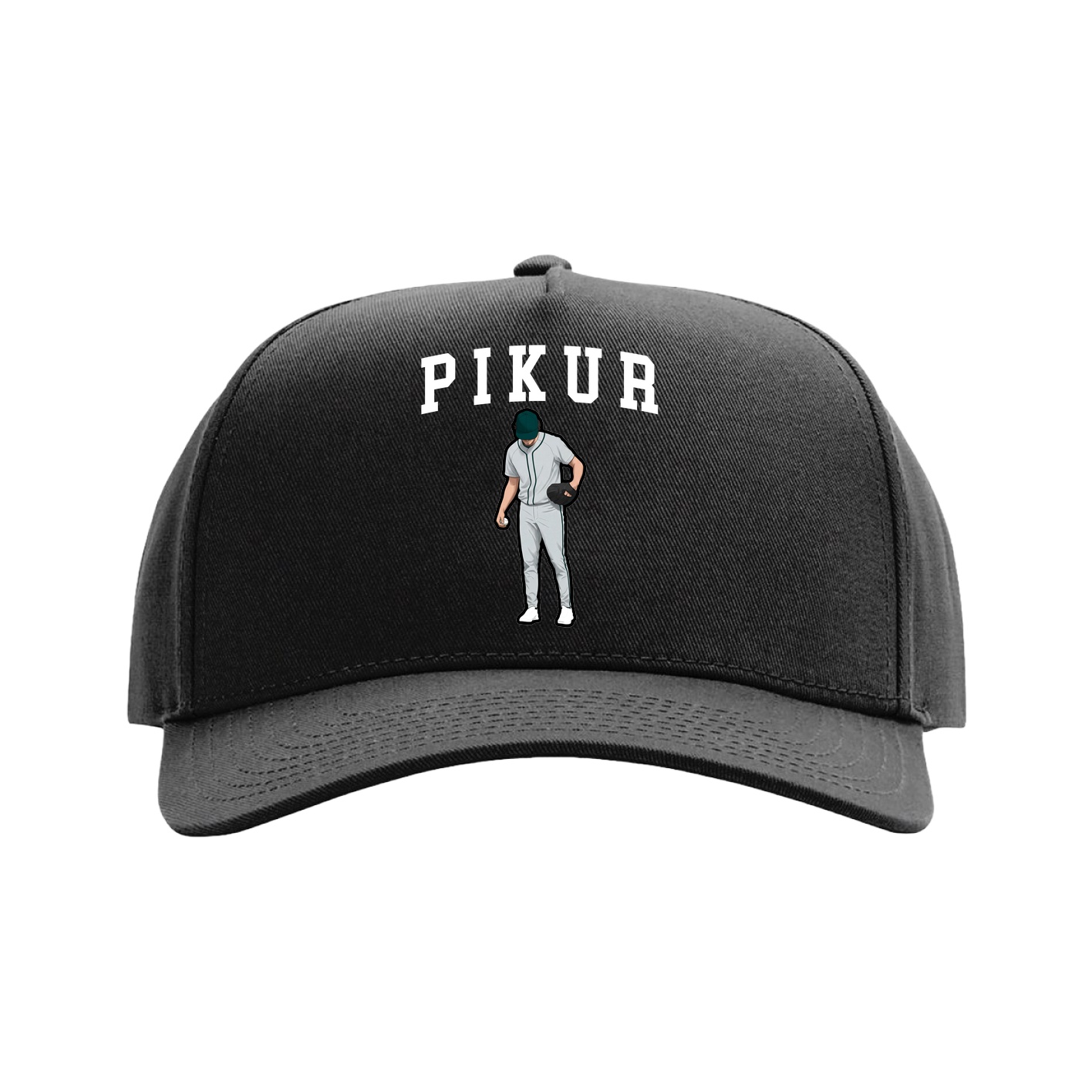 Full Fabric Five-Panel Champ Cap — Shirsey in Black