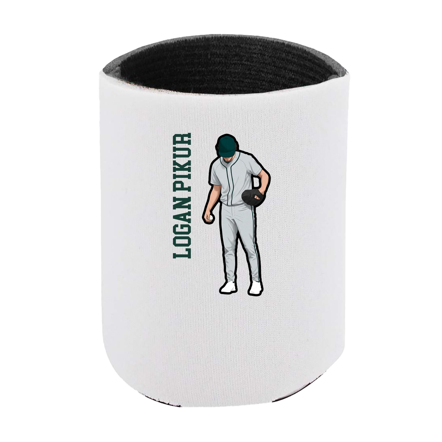 Can Holder — Name Vertical in White