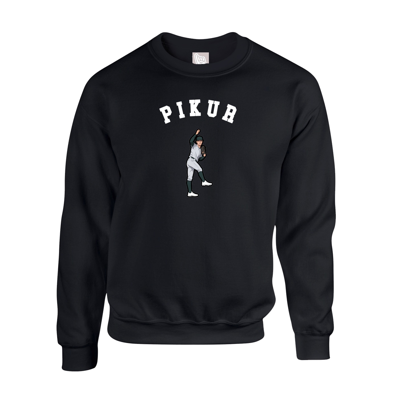 Fleece Crew — Shirsey Arch in Black