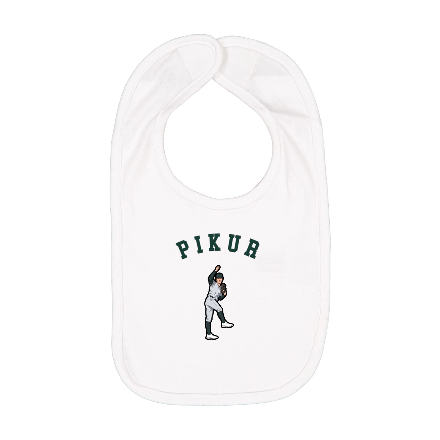 Infant Bib — Shirsey Arch in White