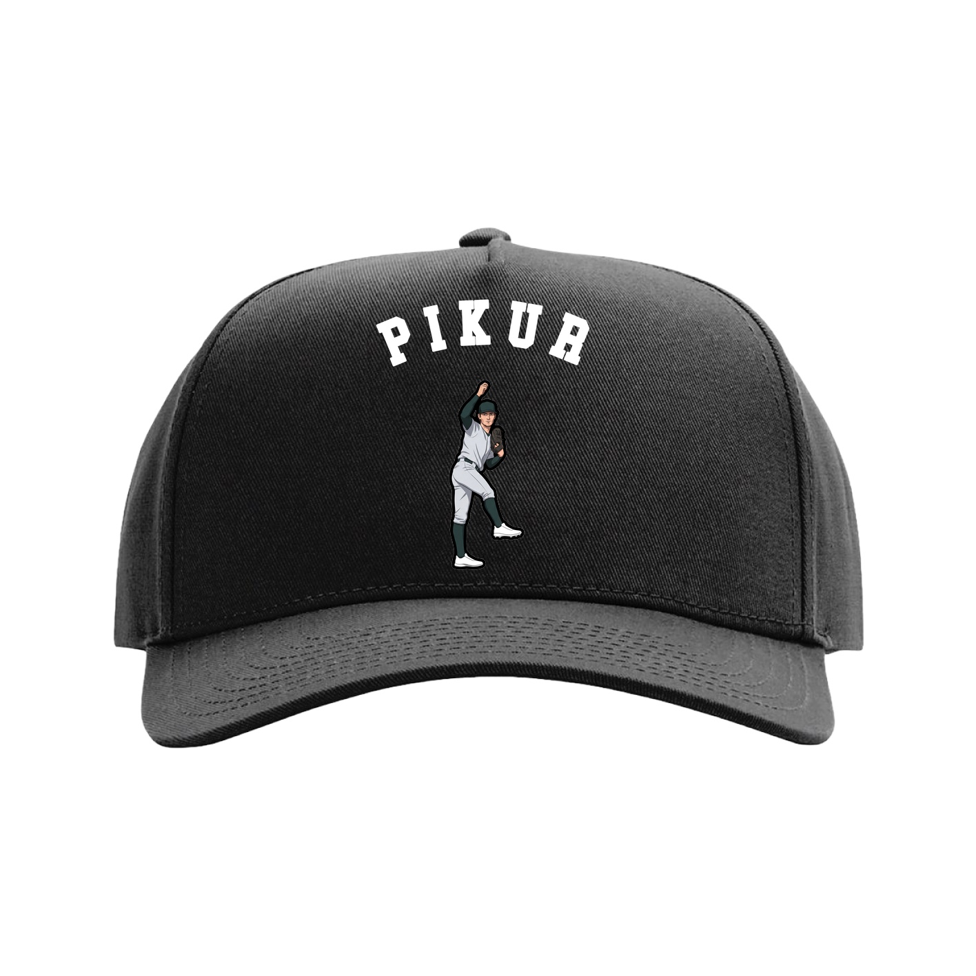 Full Fabric Five-Panel Champ Cap — Shirsey Arch in Black