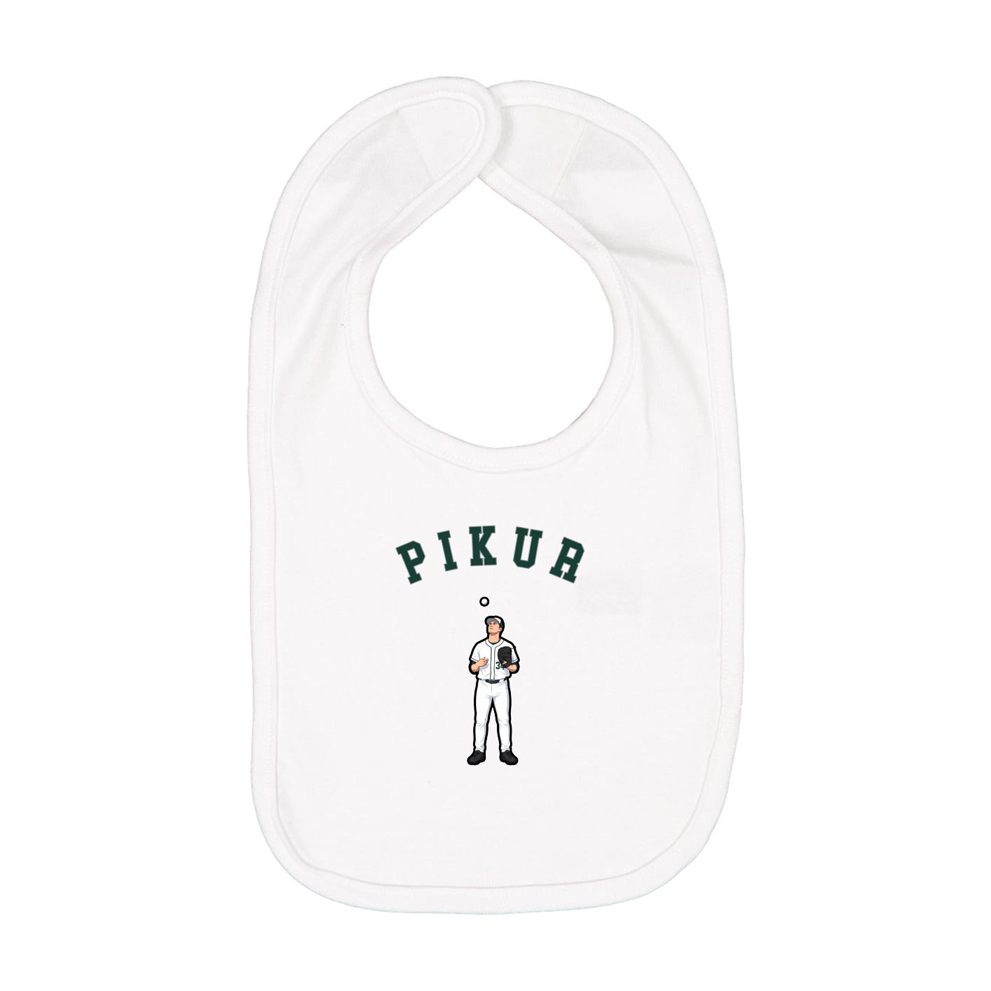 Infant Bib — Shirsey Arch in White