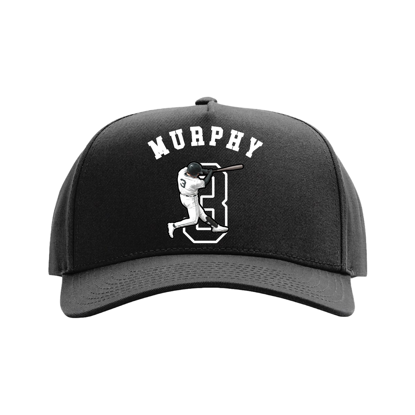 Full Fabric Five-Panel Champ Cap — Shirsey Arch in Black
