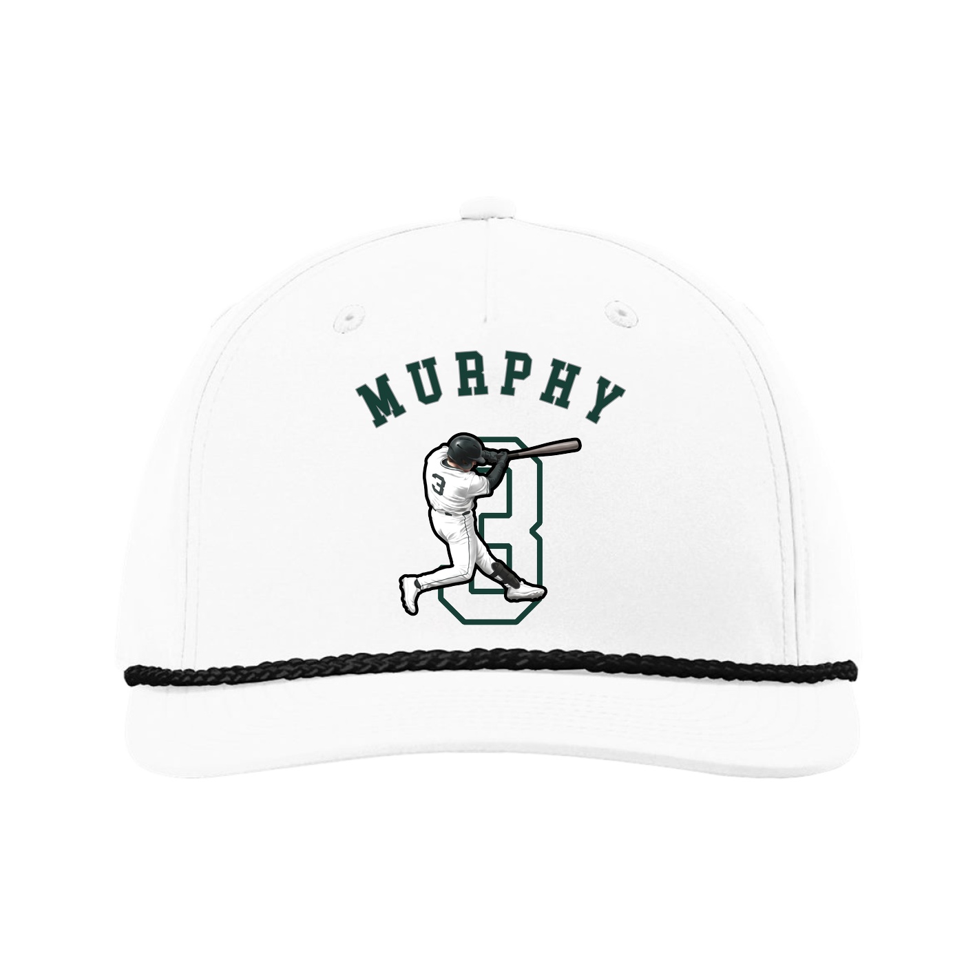 Five-Panel Classic Rope Cap — Shirsey Arch in White
