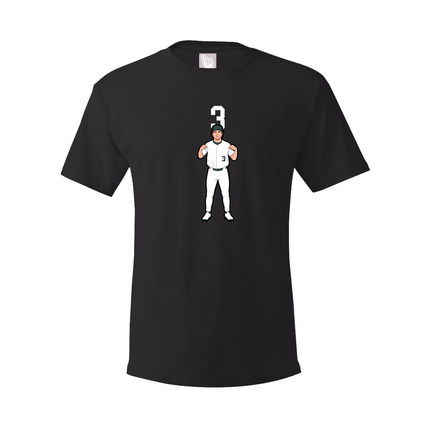 Youth Tee — Number Top in Black