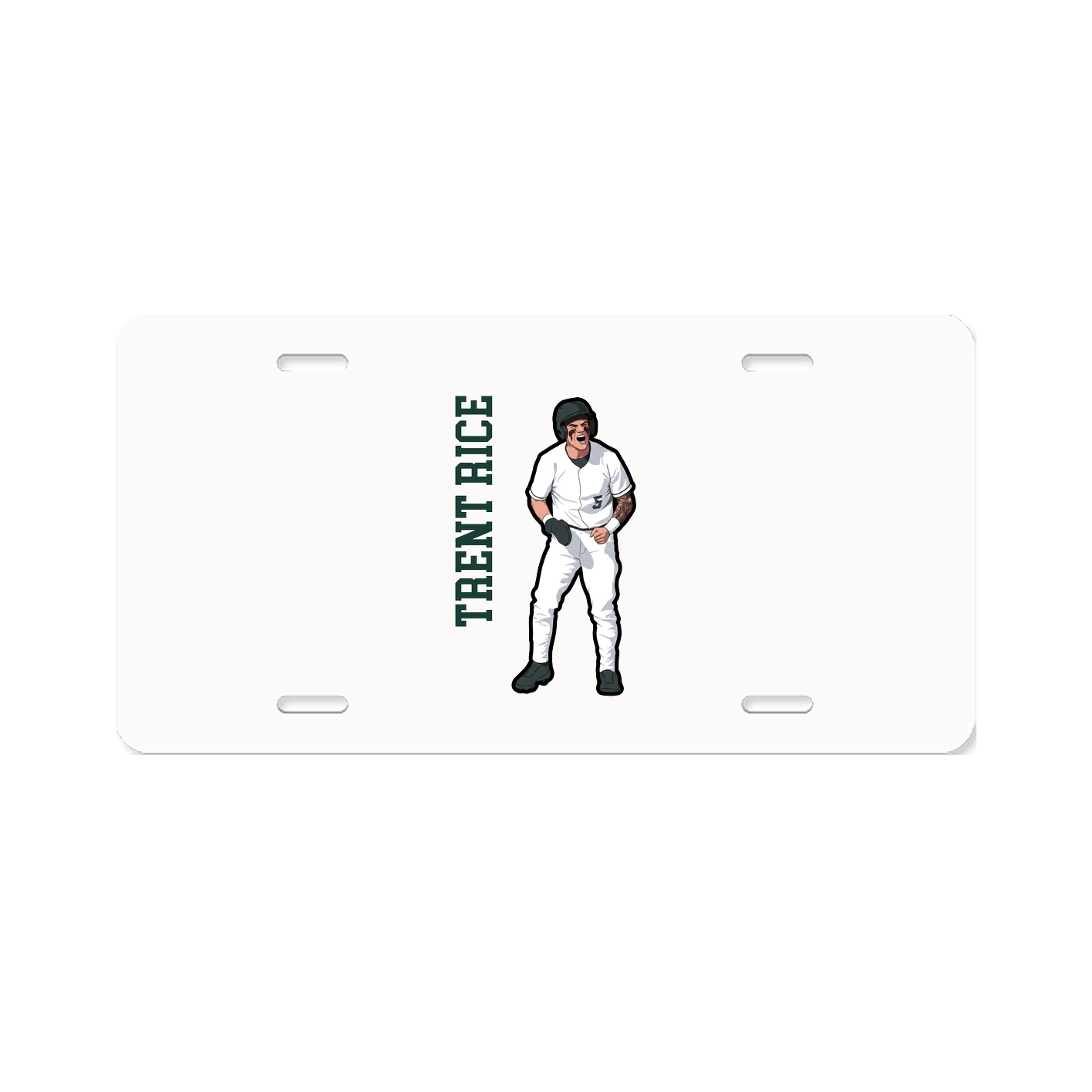 License Plate — Name Vertical in Classic