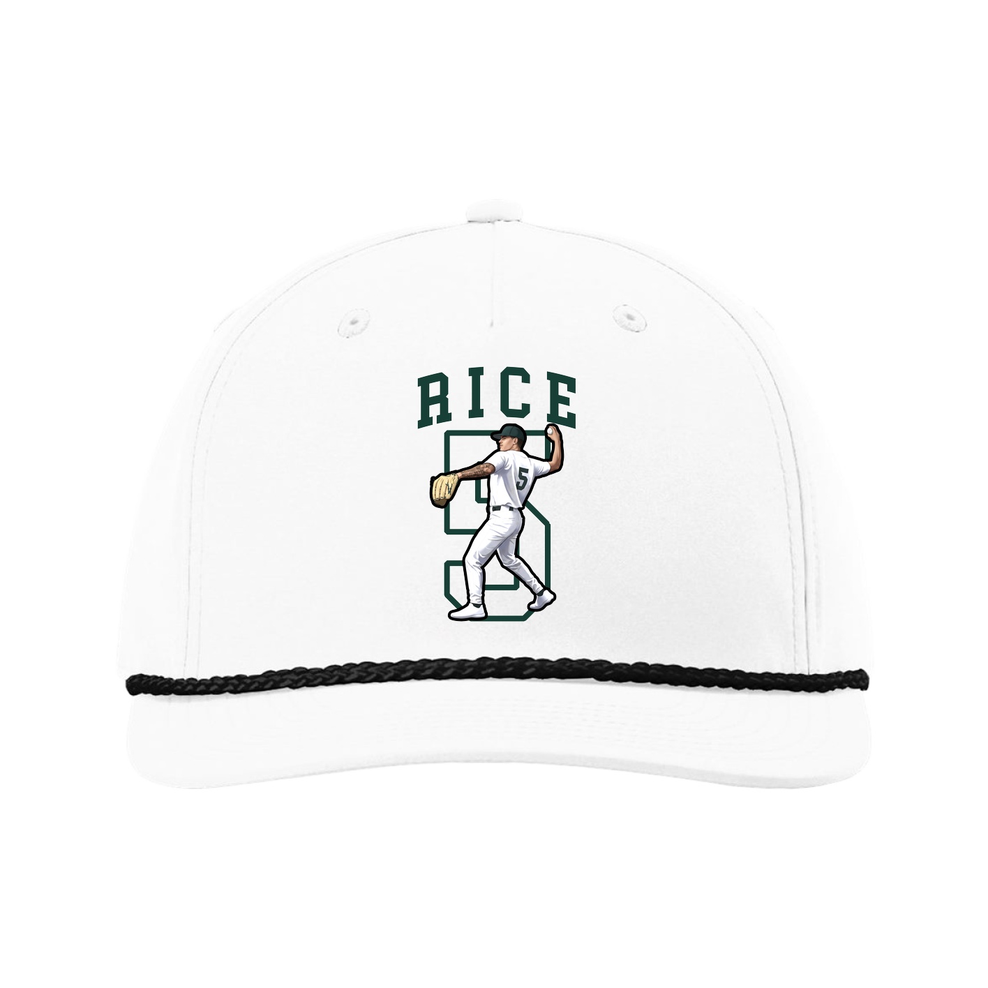 Five-Panel Classic Rope Cap — Shirsey in White