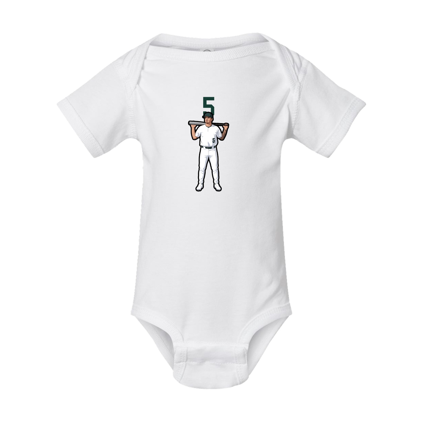 Baby Onesie — Number Top in White
